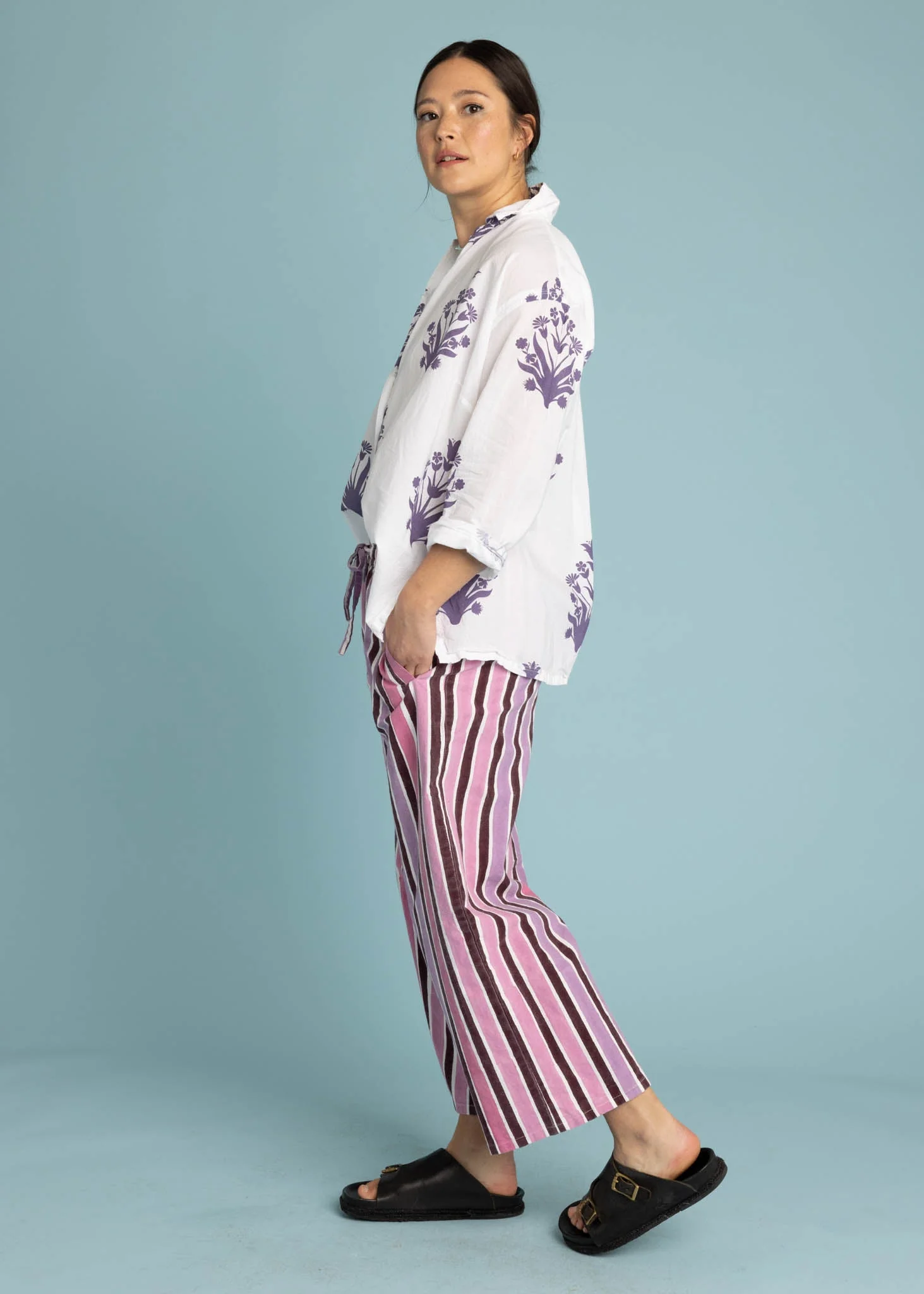 Shore Pant - Wallpaper Stripe Dahlia - Image 6