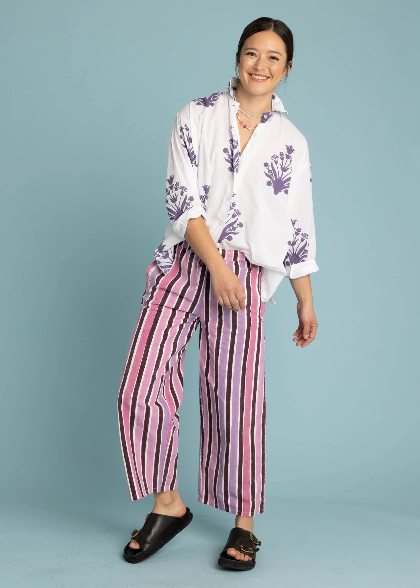 Shore Pant - Wallpaper Stripe Dahlia - Image 7