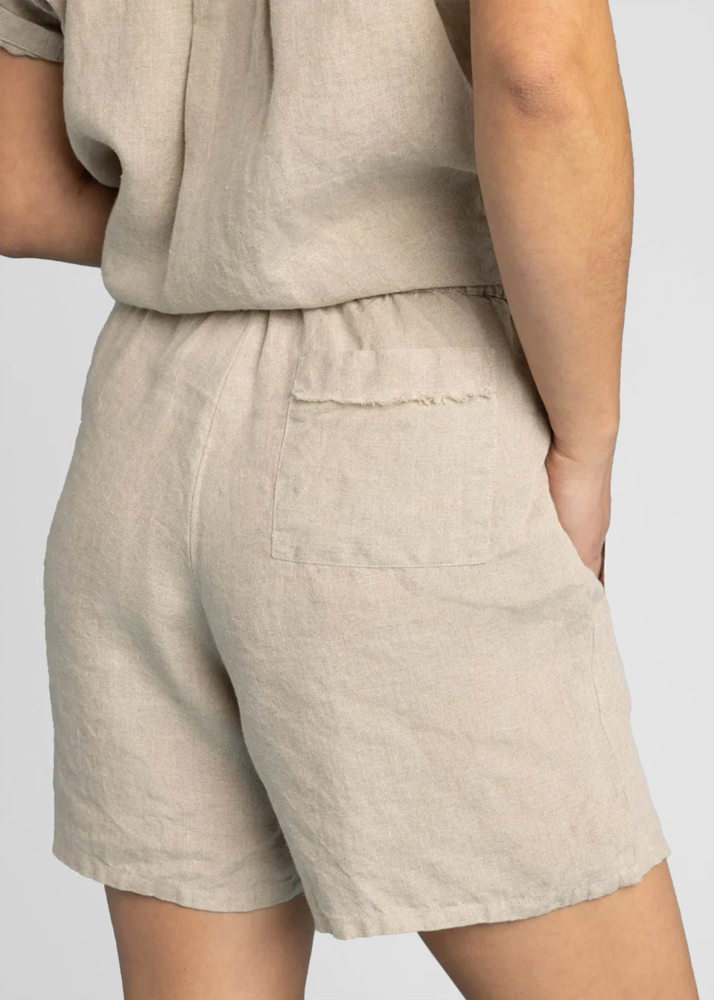 Shore Shorts  - Linen Natural Tan - Image 3