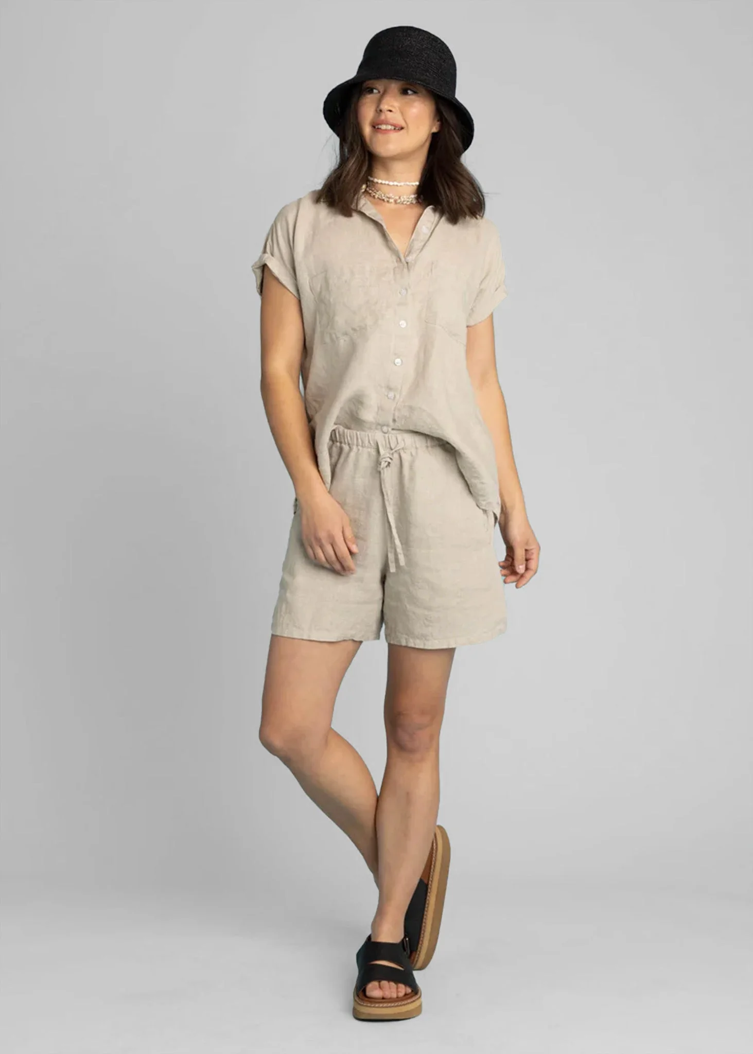 Shore Shorts  - Linen Natural Tan - Image 6