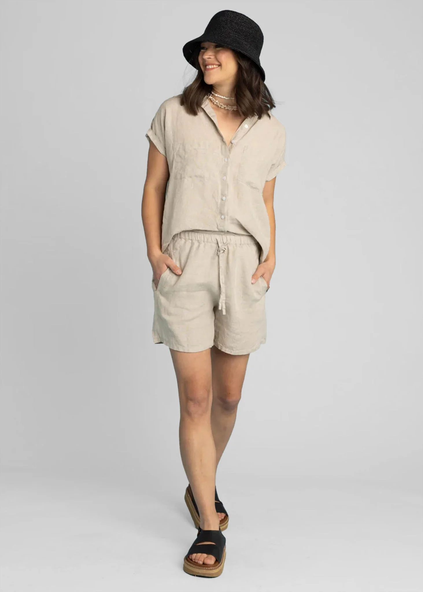 Shore Shorts  - Linen Natural Tan - Image 7