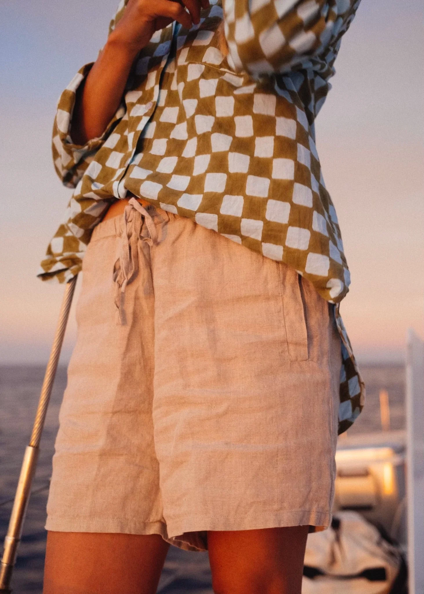 Shore Shorts  - Linen Natural Tan - Image 8
