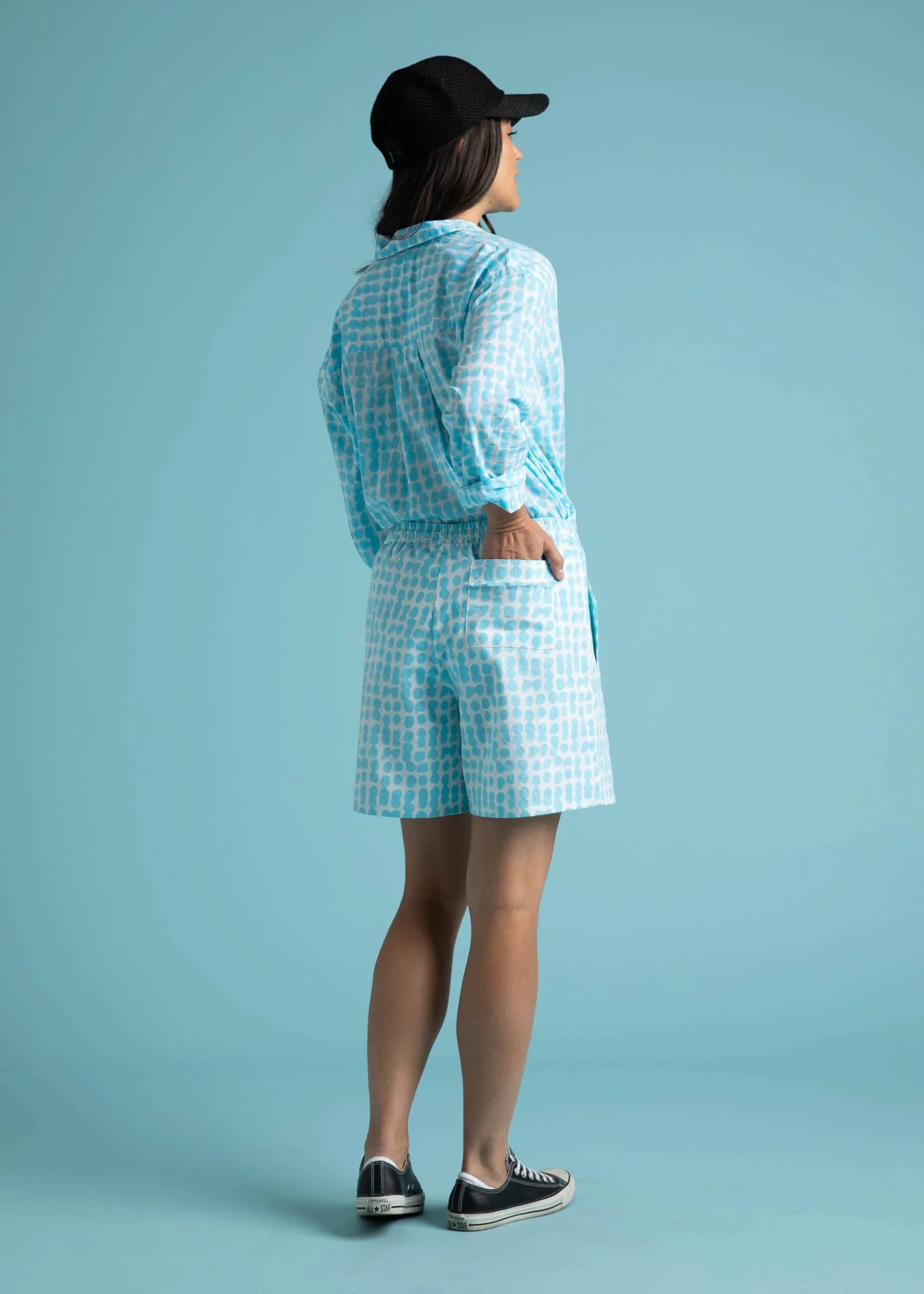 Shore Shorts - Messy Dots - Cerulean - Image 4
