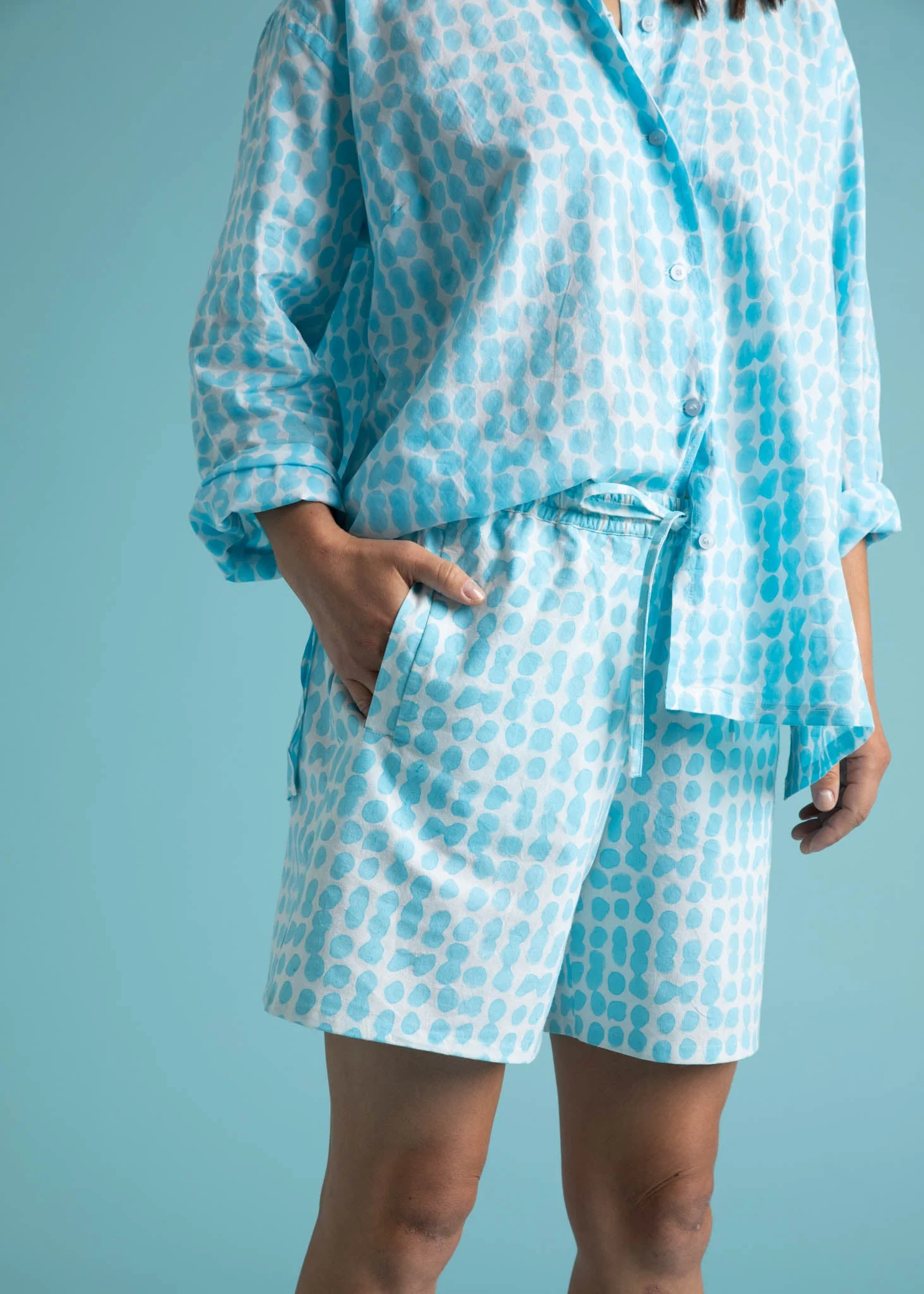Shore Shorts - Messy Dots - Cerulean - Image 5