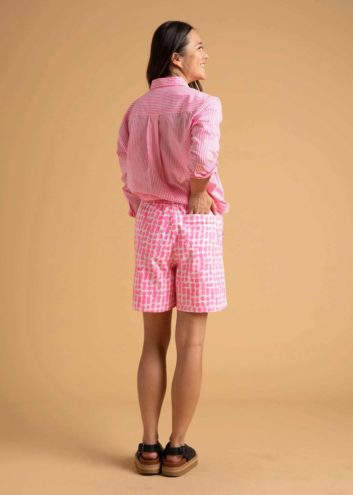 Shore Shorts - Messy Dots - Neon Pink - Image 4