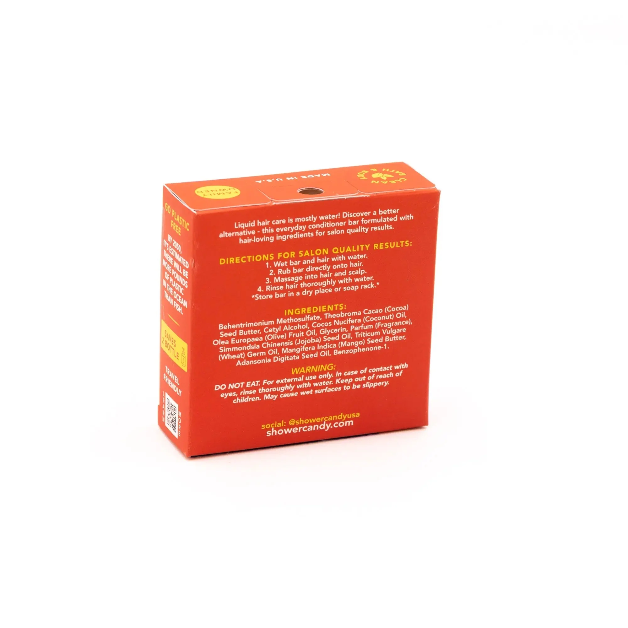 Shower Candy Pineapple Mango Conditioner Bar – Moisturizing Solid Conditioner for All Hair Types - Image 3