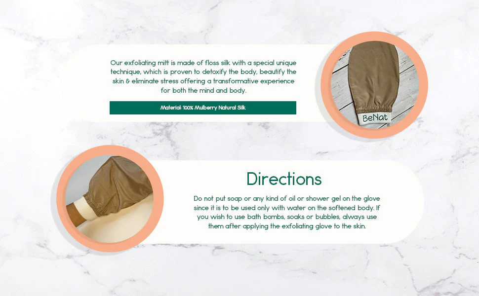 Silk Exfoliating Bath Gloves - Image 4