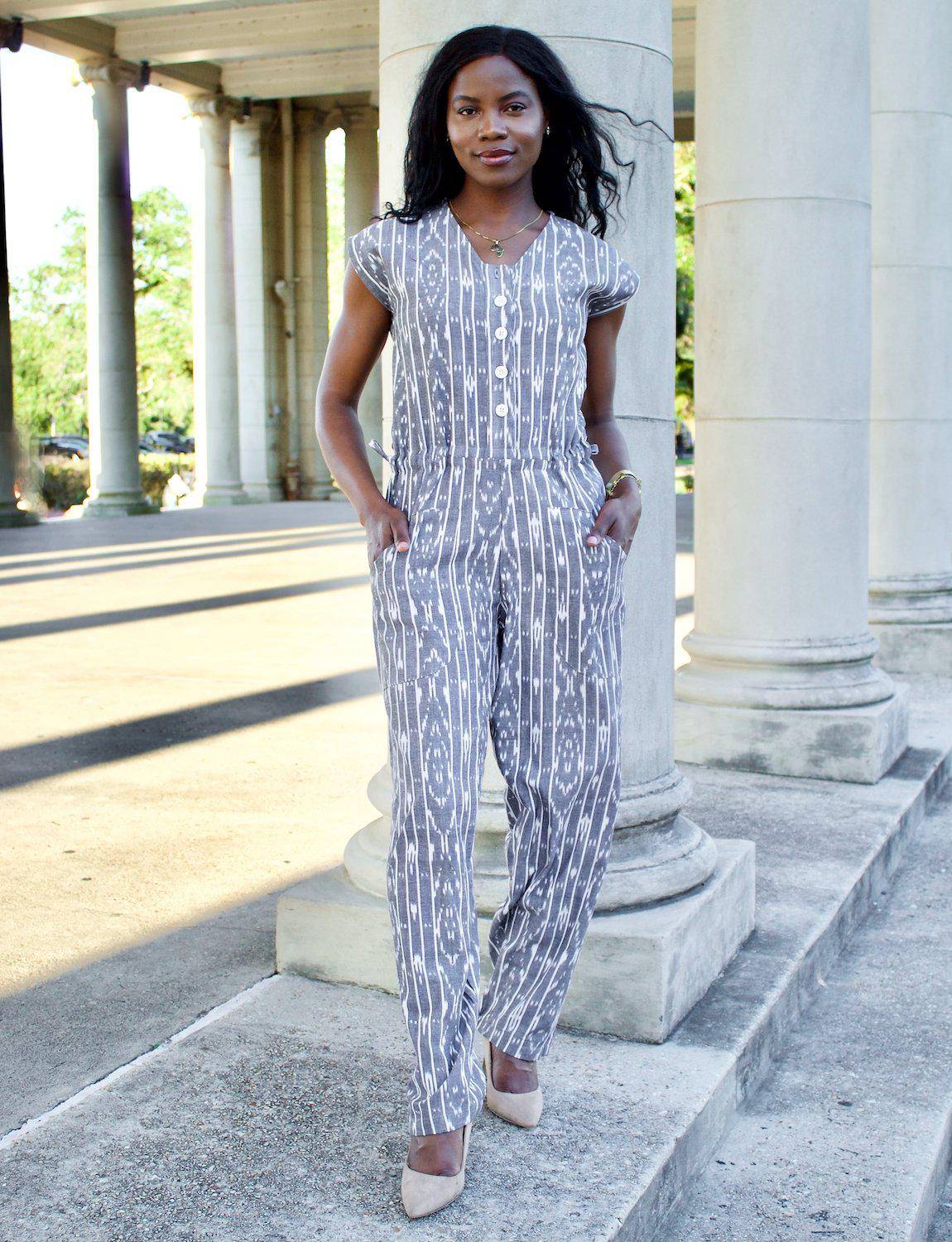 Slate Stripe Jumpsuit - FINAL SALE - Image 2