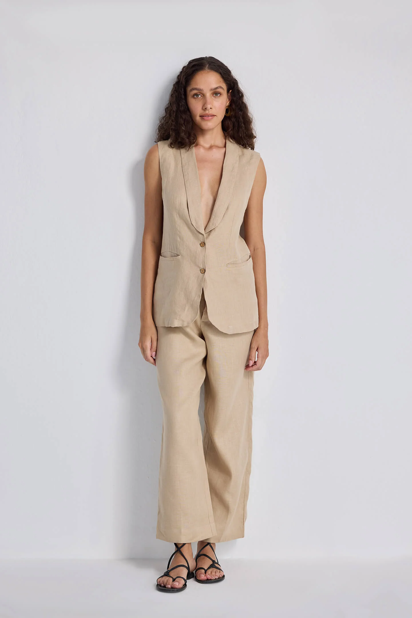 Sleeveless Hemp Jacket - Image 10