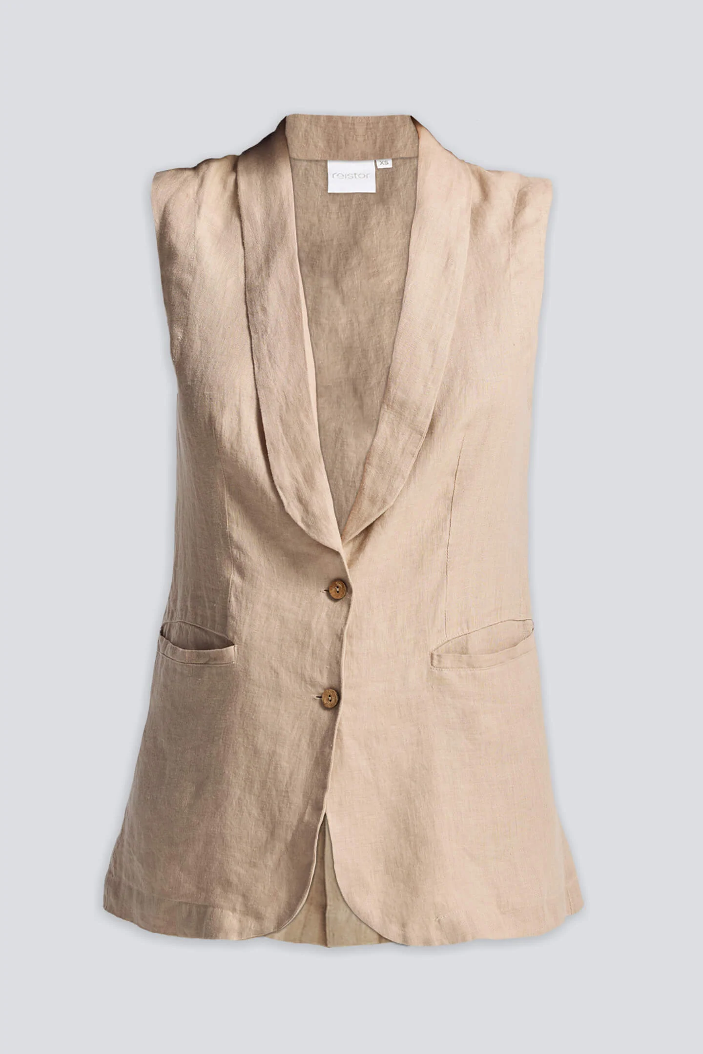 Sleeveless Hemp Jacket - Image 12