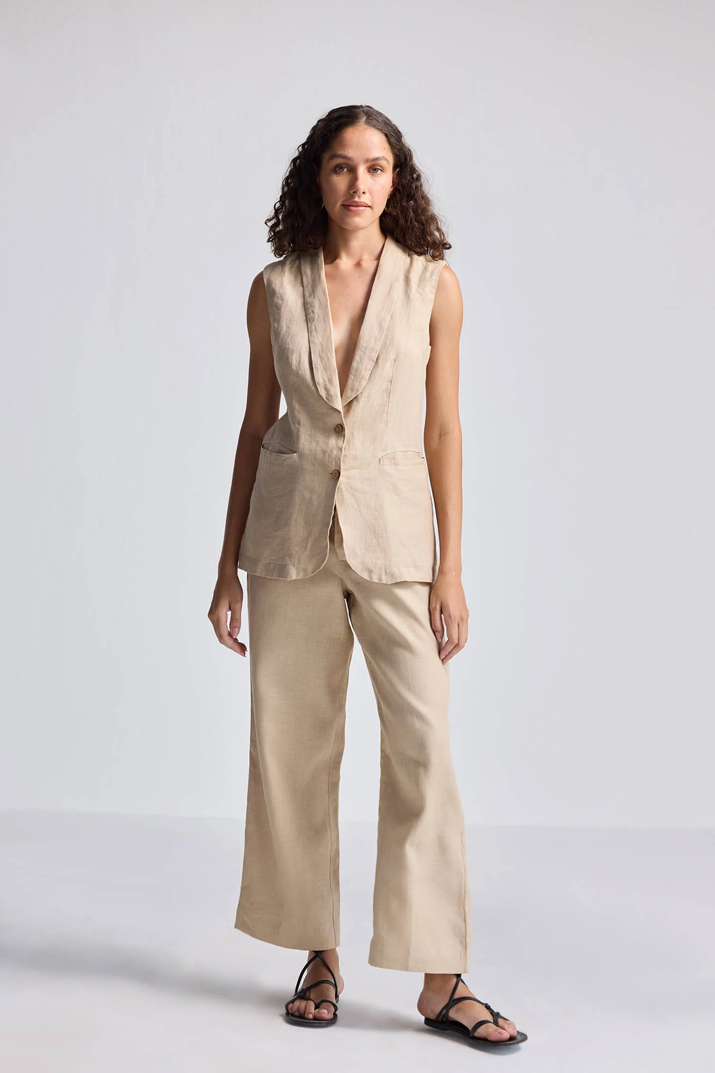 Sleeveless Hemp Jacket - Image 7