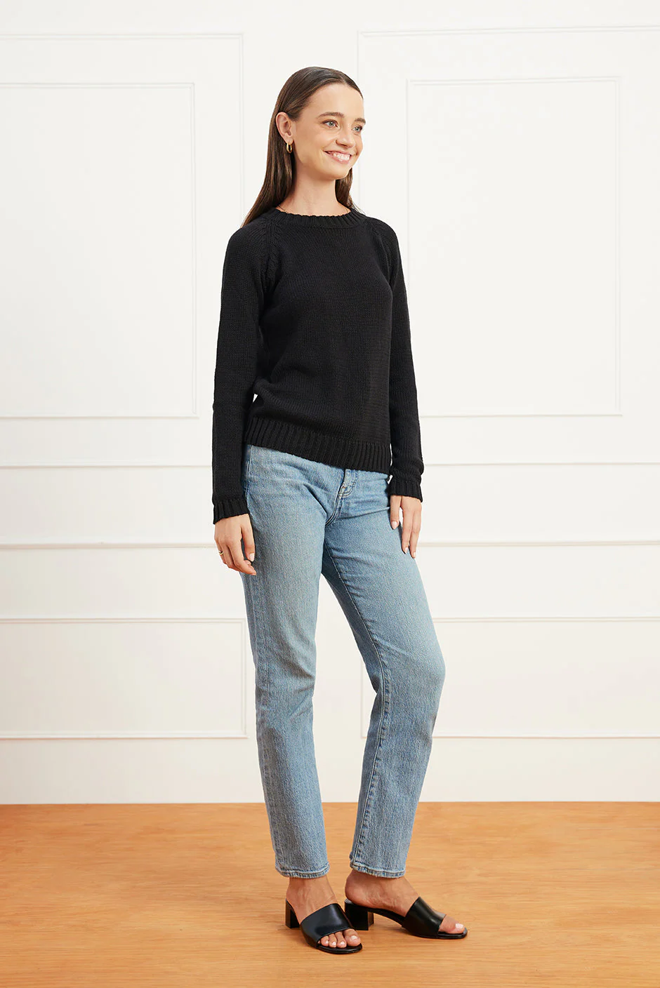Sloane Crewneck in Black - Image 4