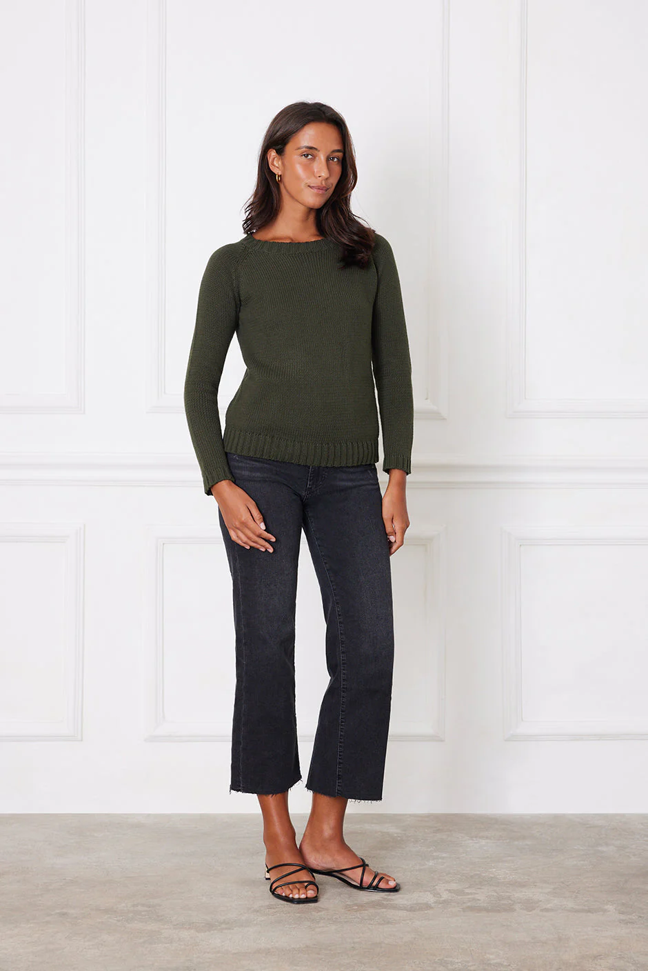 Sloane Crewneck in Forest Green - Image 2