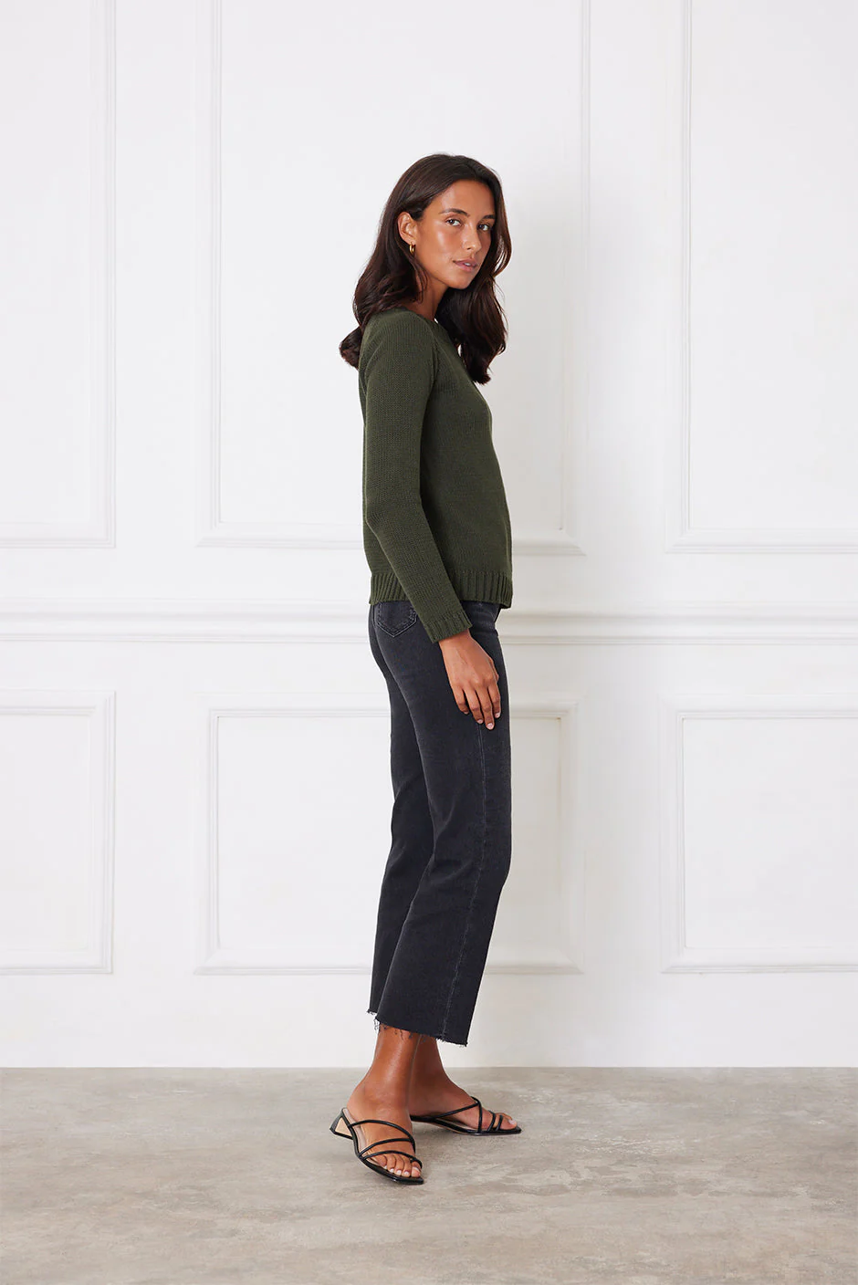 Sloane Crewneck in Forest Green - Image 3