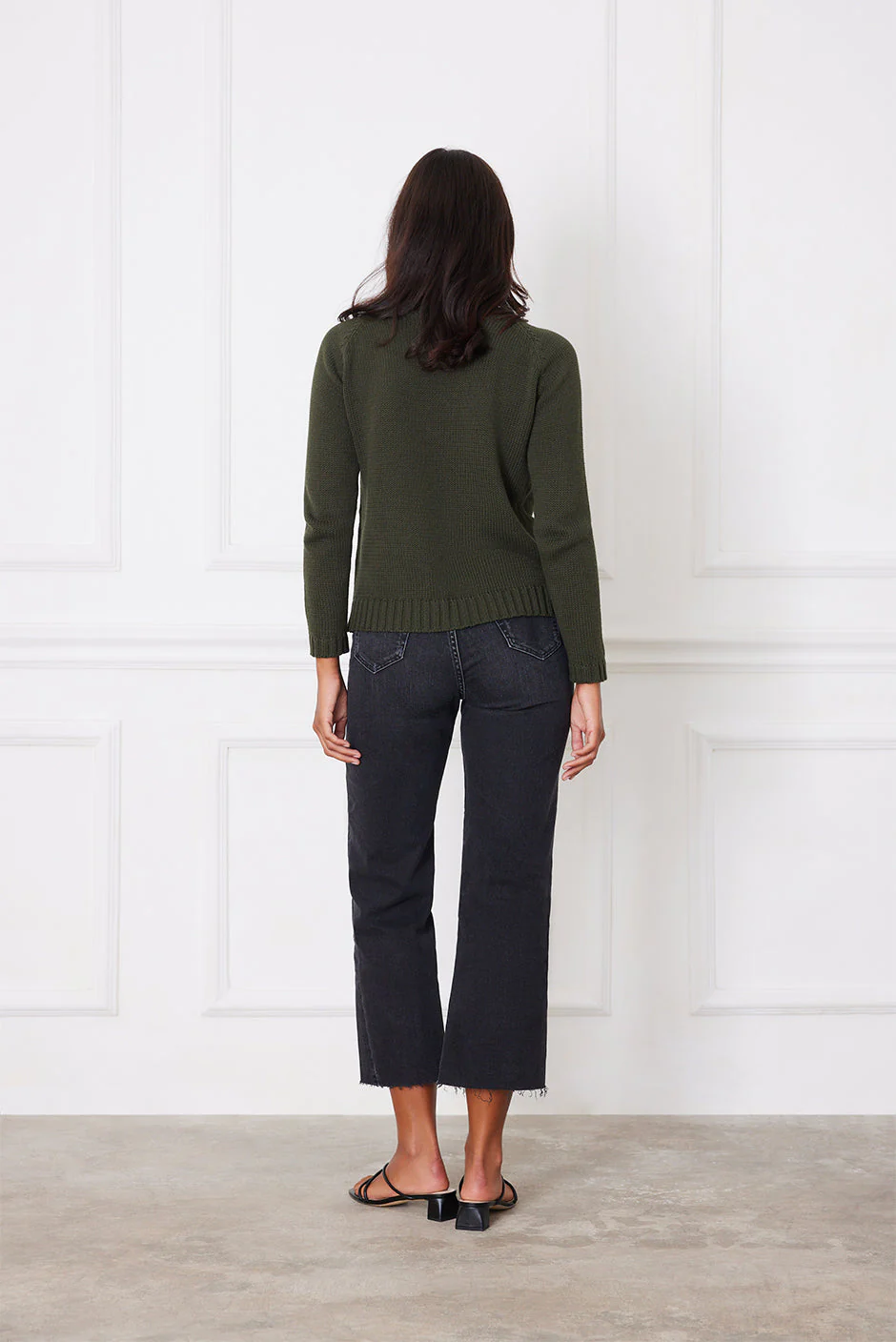Sloane Crewneck in Forest Green - Image 4