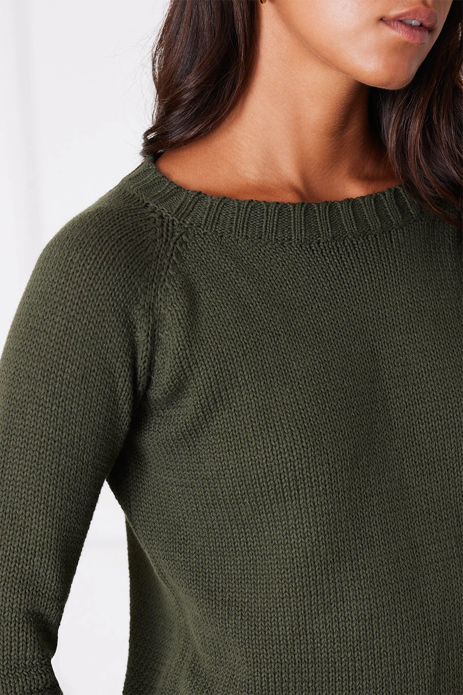 Sloane Crewneck in Forest Green - Image 5