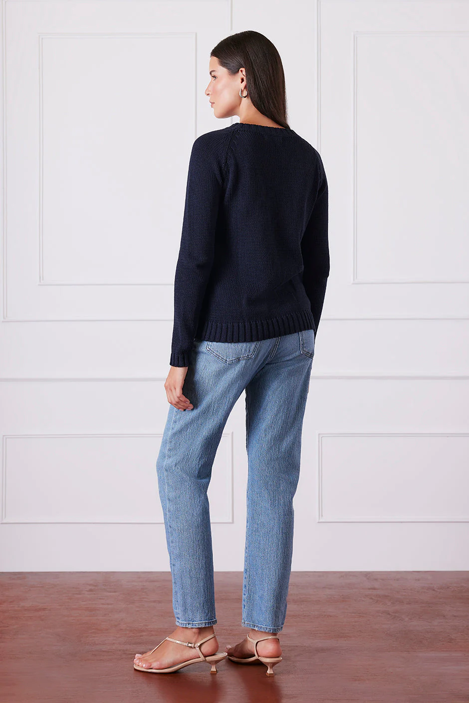 Sloane Crewneck in Midnight Navy - Image 5