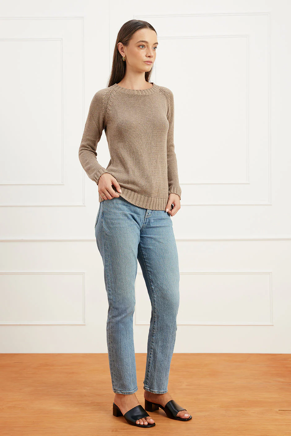 Sloane Crewneck in Mocha - Image 3