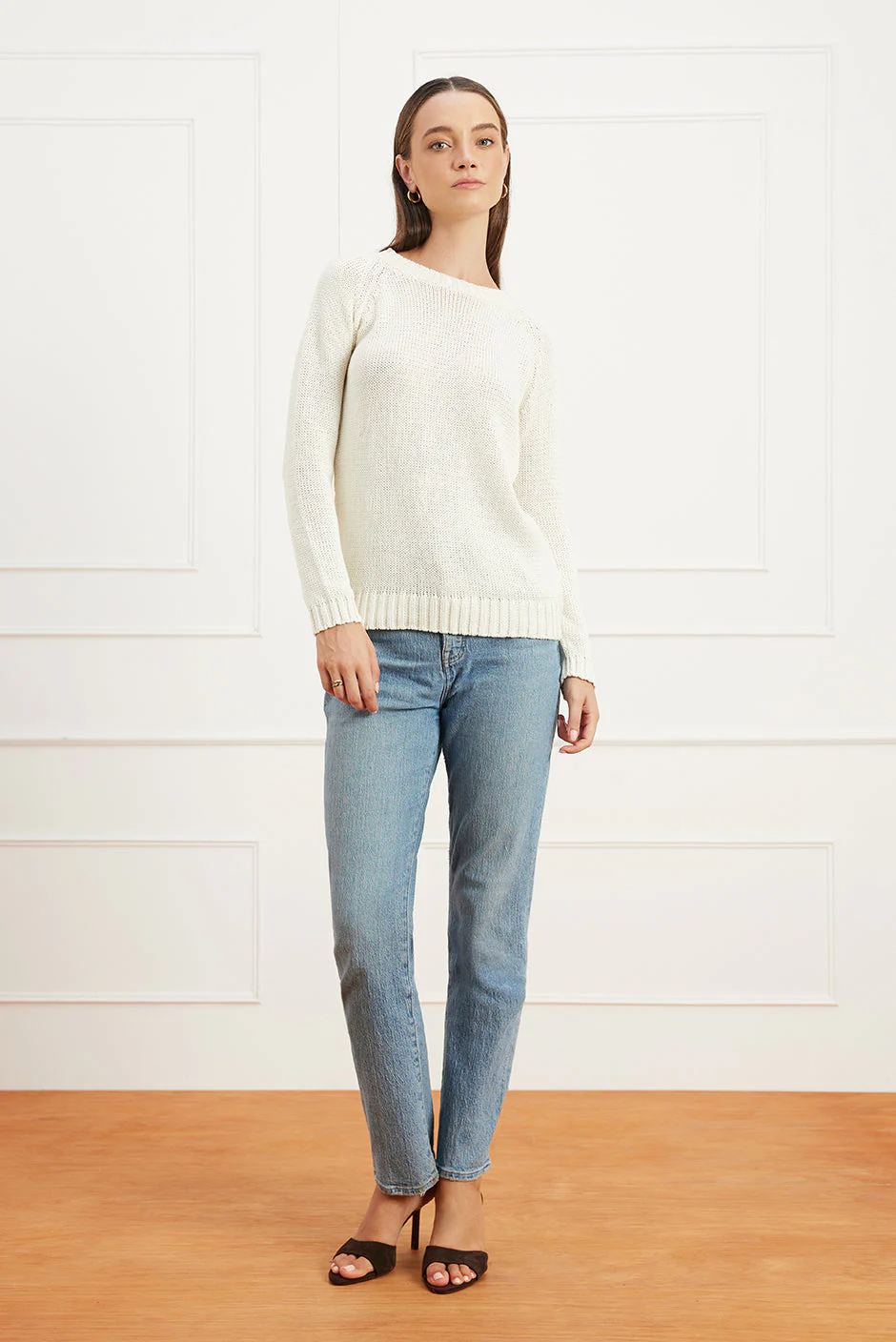 Sloane Crewneck in Oat Milk - Image 2