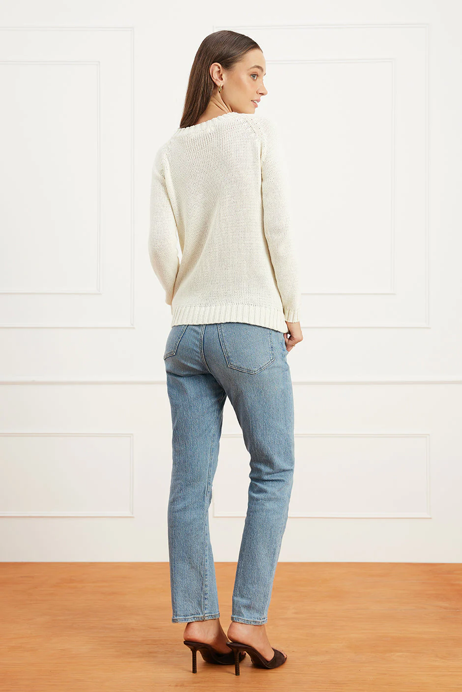 Sloane Crewneck in Oat Milk - Image 5