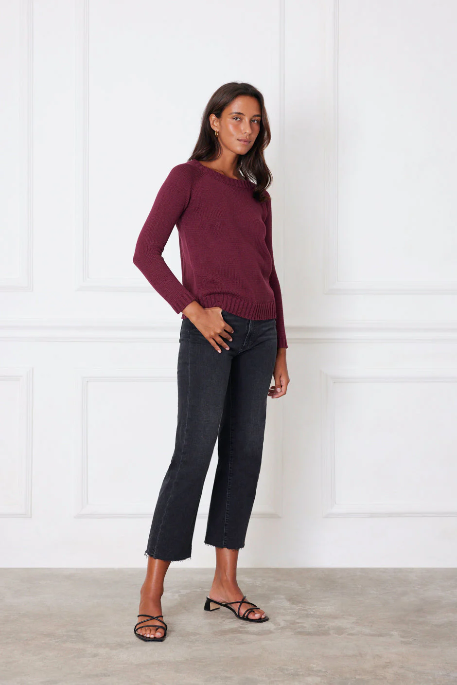 Sloane Crewneck in Plum - Image 2