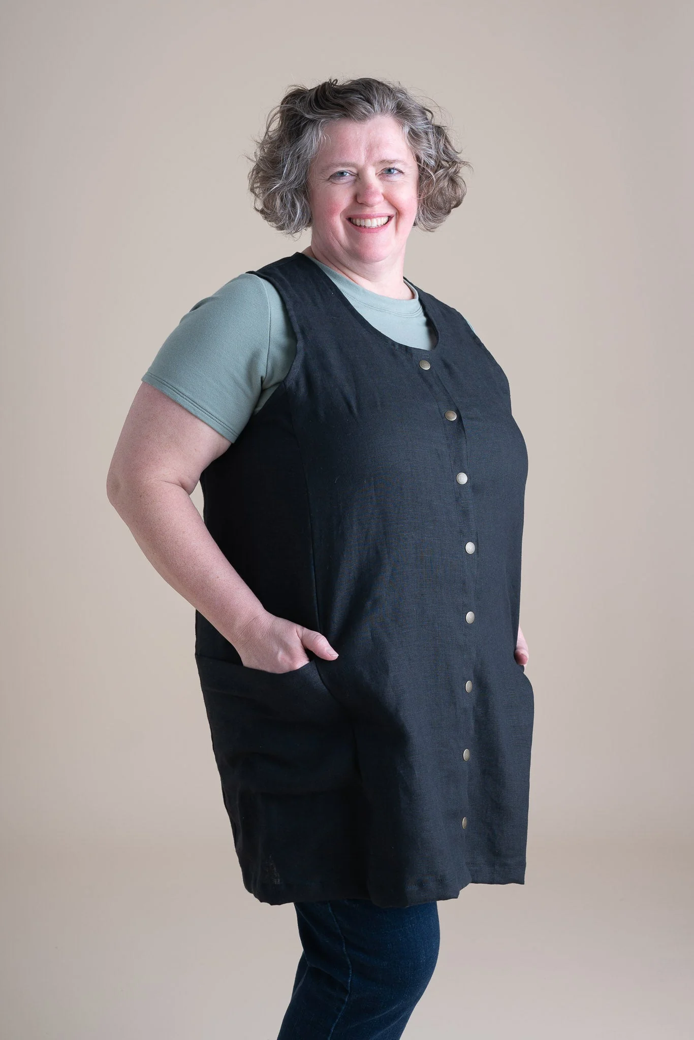 Snap Smock in Black - Image 2