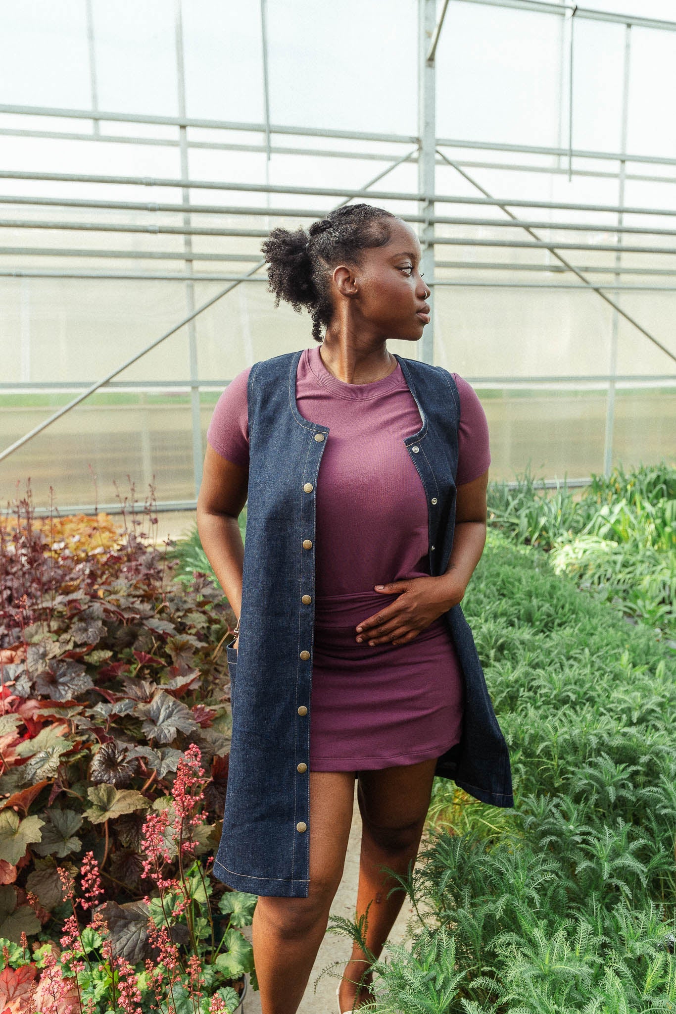 Snap Smock in Cone Denim - Image 5