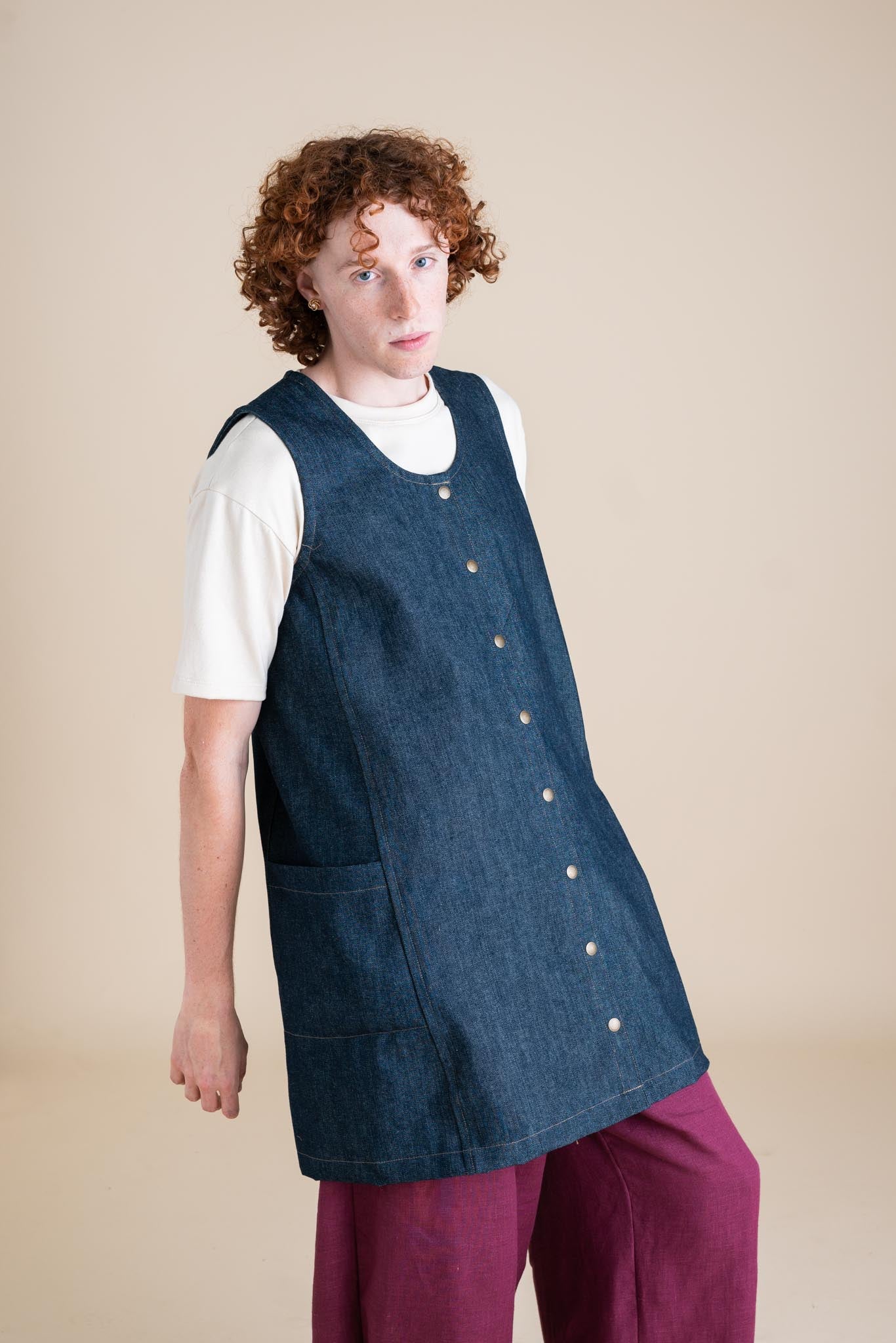 Snap Smock in Cone Denim - Image 6