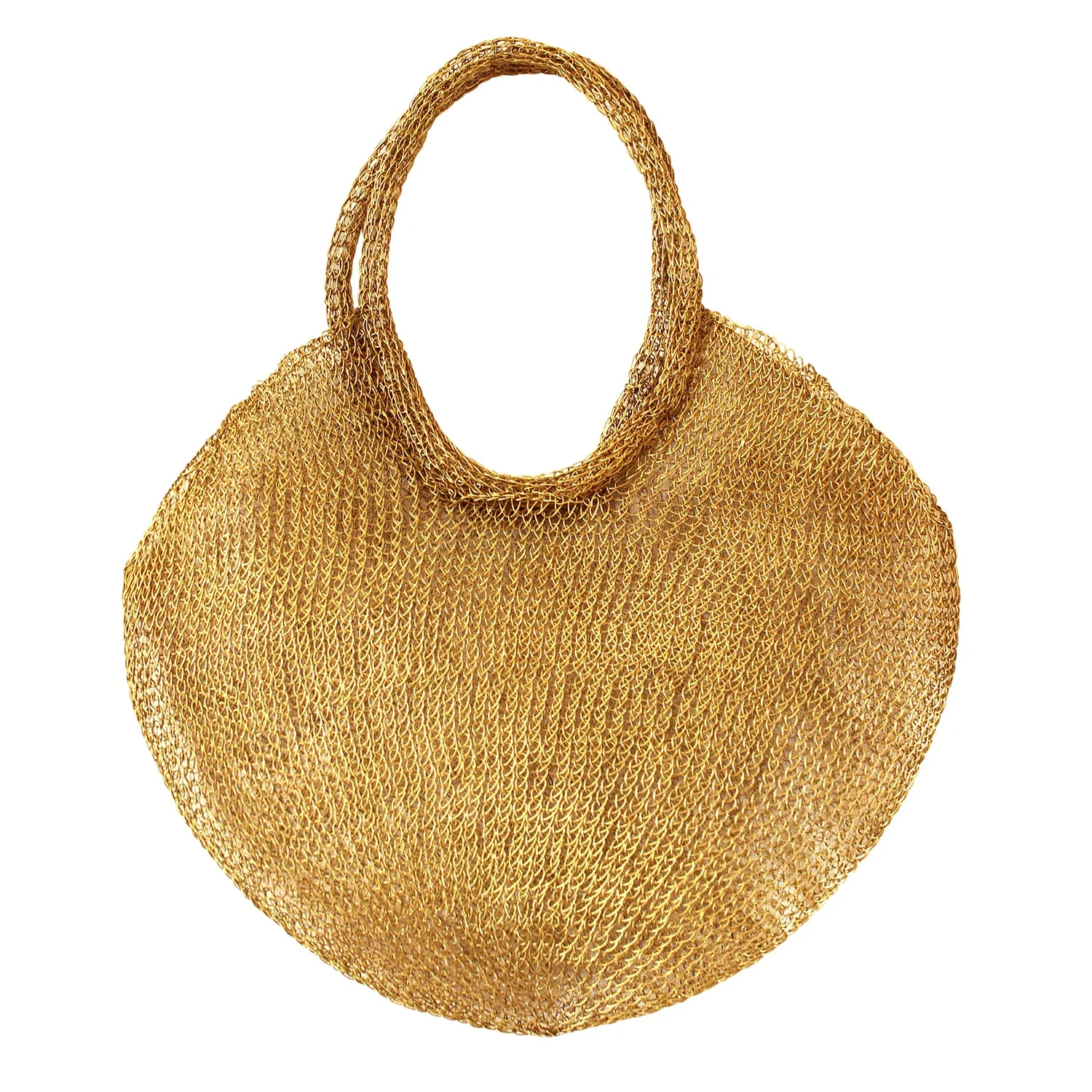 SOL Mesh Wire Tote Bag in Dark Gold - Image 2