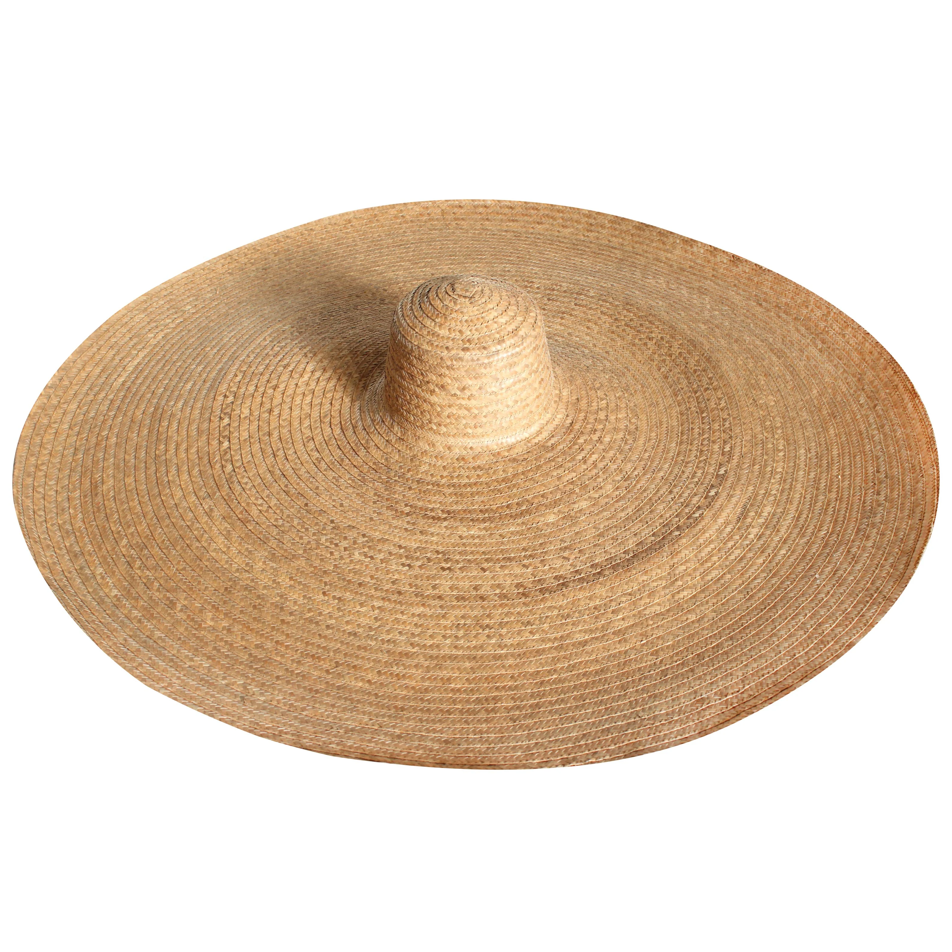 SOLANA Oversized Straw Hat In Toasted Beige - Image 7