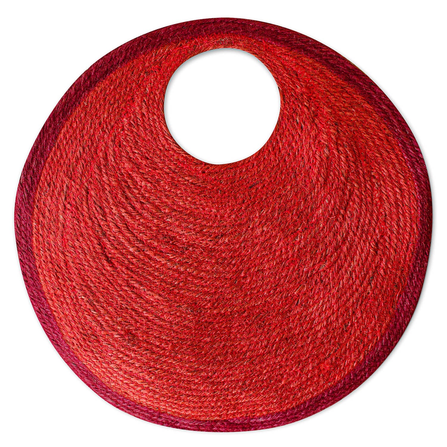 SOLO TOMATO Large Jute Bag In Red - Image 2