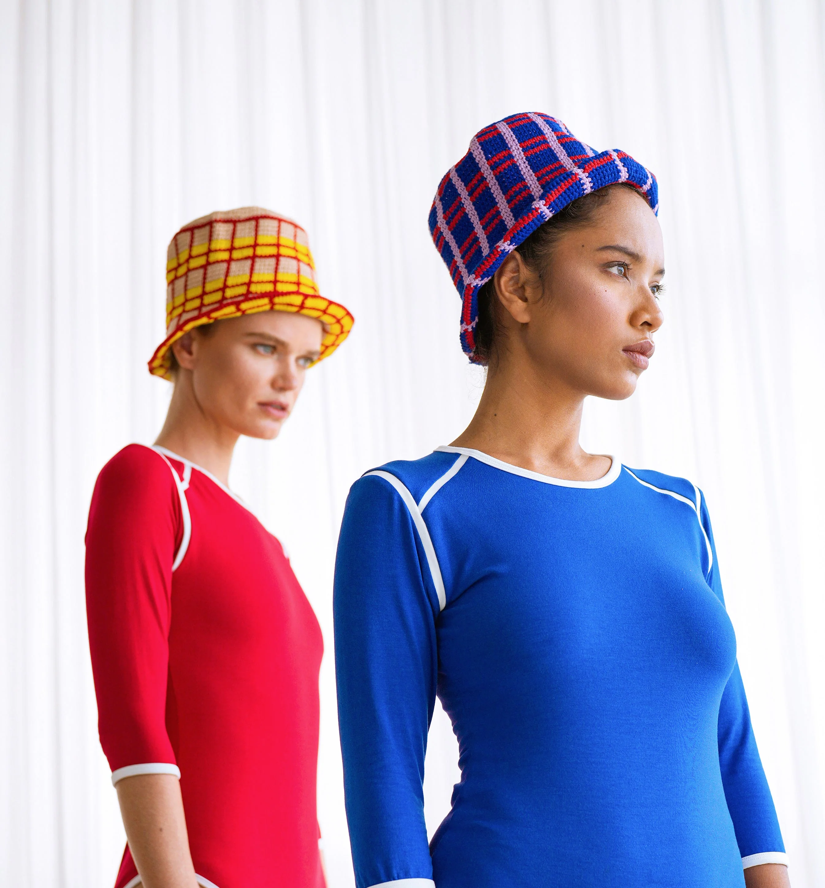 SORORITY Plaid Crochet Hat - Image 3