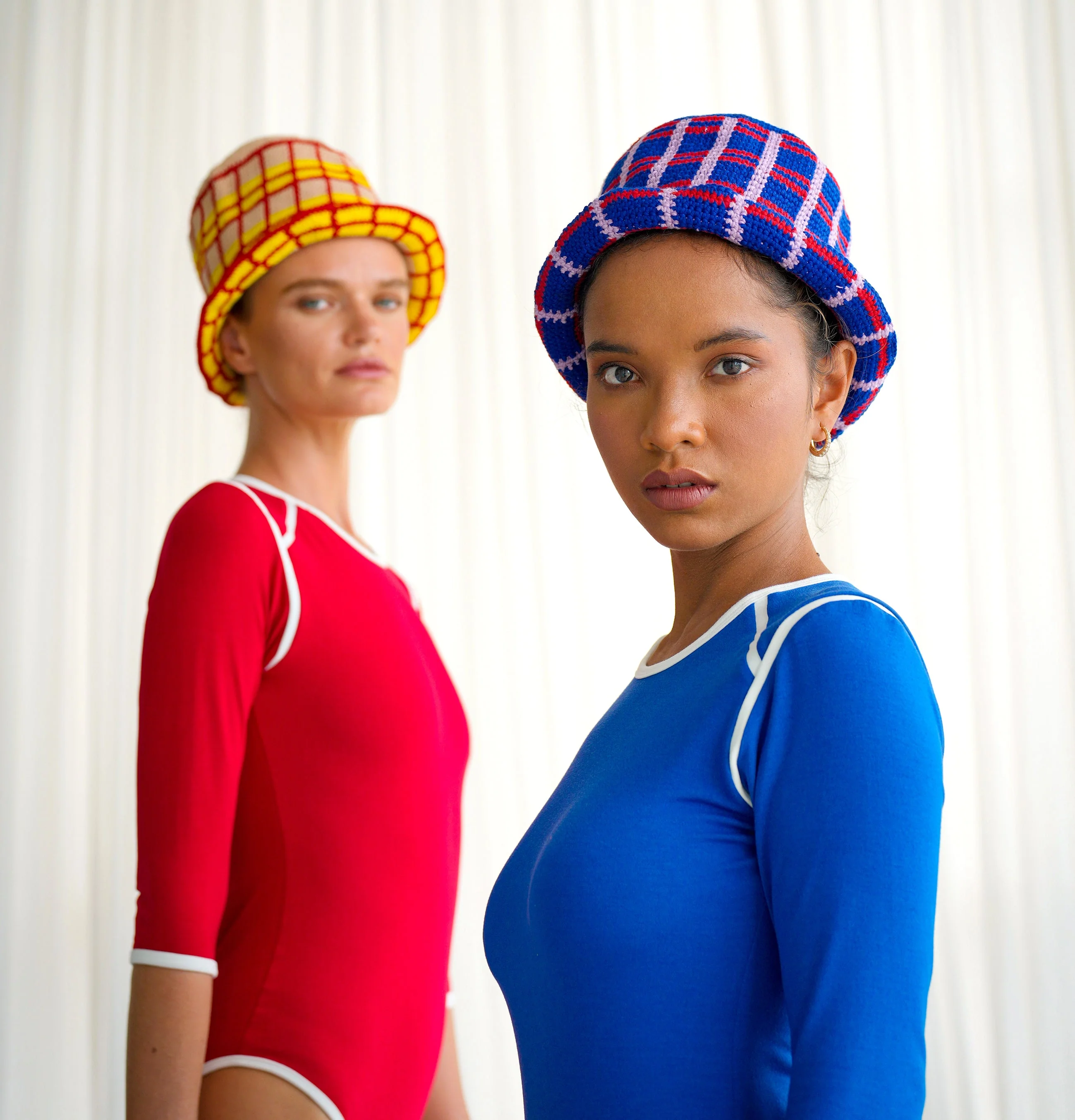 SORORITY Plaid Crochet Hat - Image 5