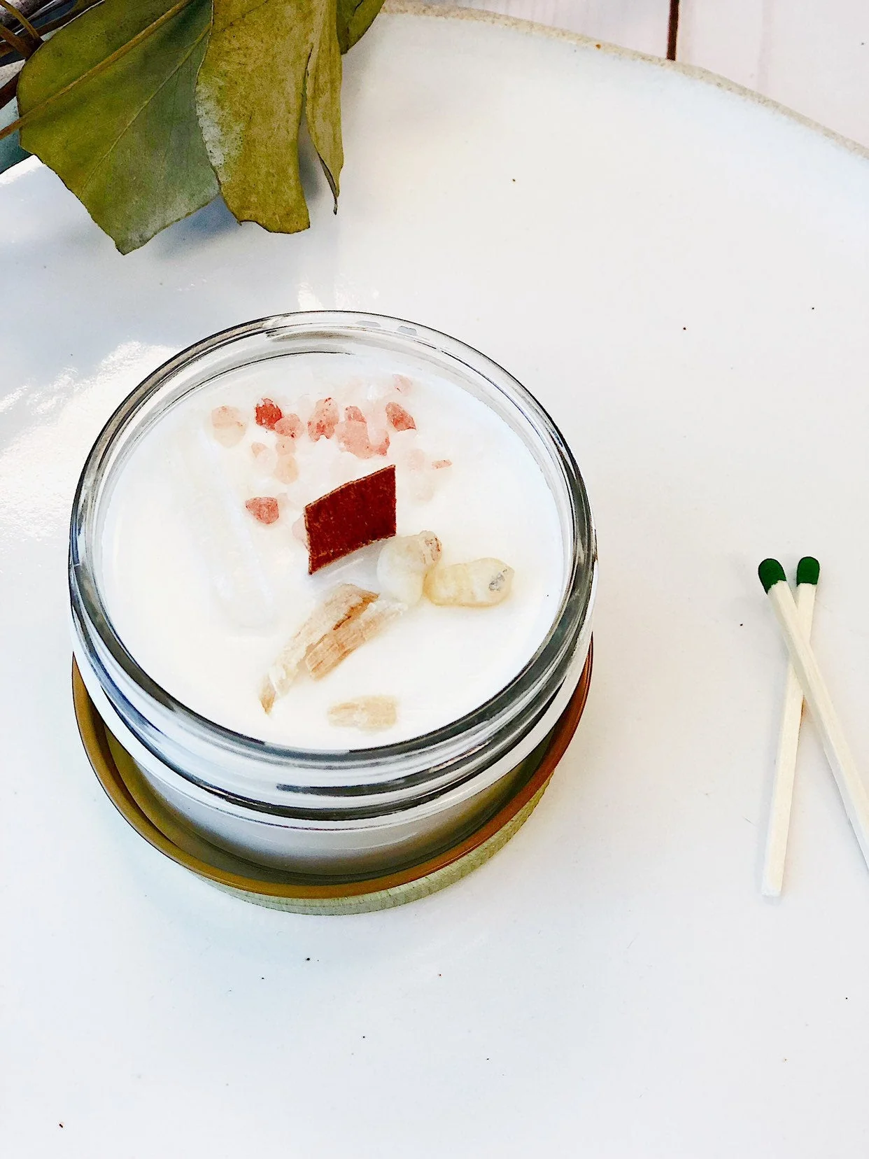 Space Clearing Candle/ Intention Candle / Organic Soy Candle / Candle with Crystals / Cleansing Candle - Image 5