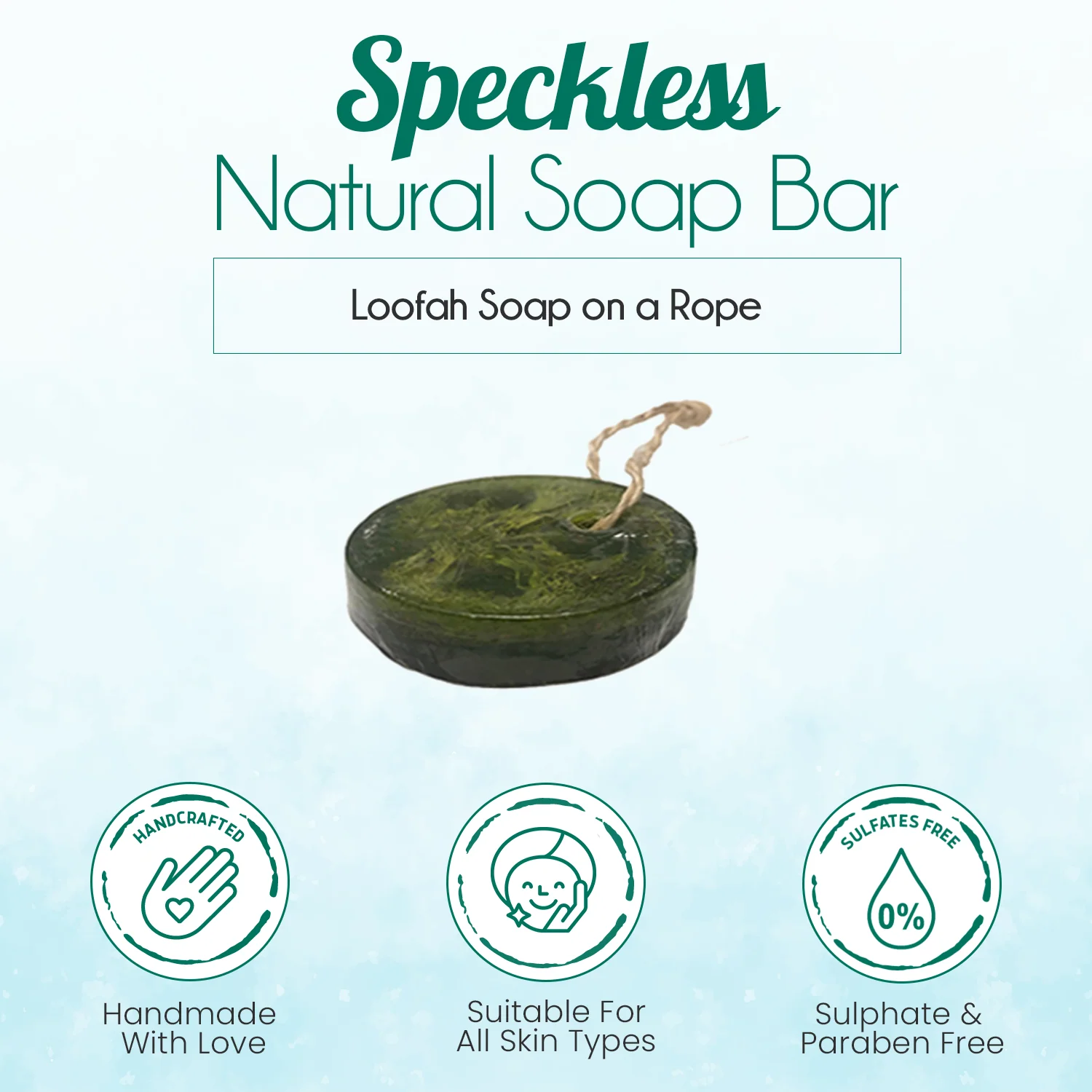 Speckless Soap Bar. Chia, Lemon, Parsley, and Coconut Oil. - Image 3