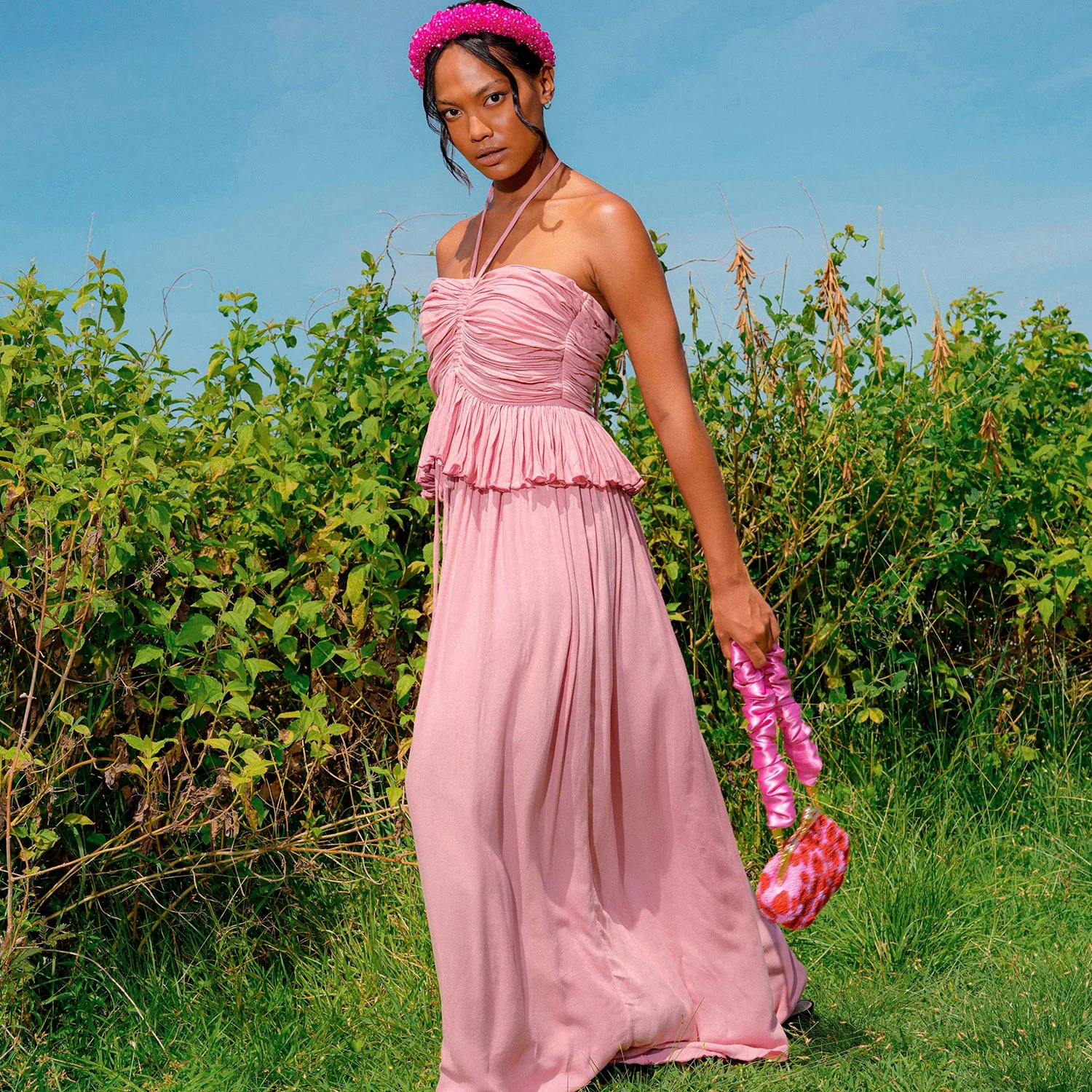 SRI Bamboo Palazzo Jumpsuit in Blush Pink - Image 2
