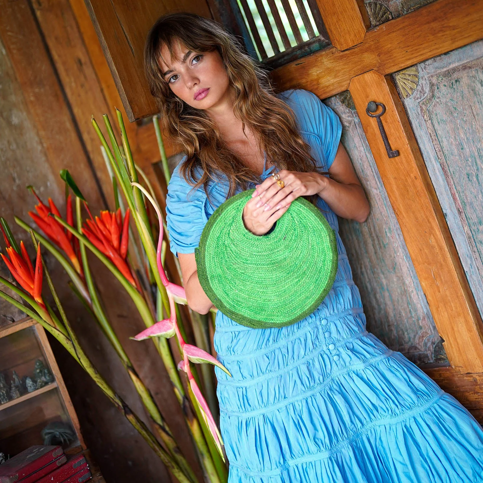 SRIKANDI Ruffle Maxi Dress In Princess Blue - Image 5