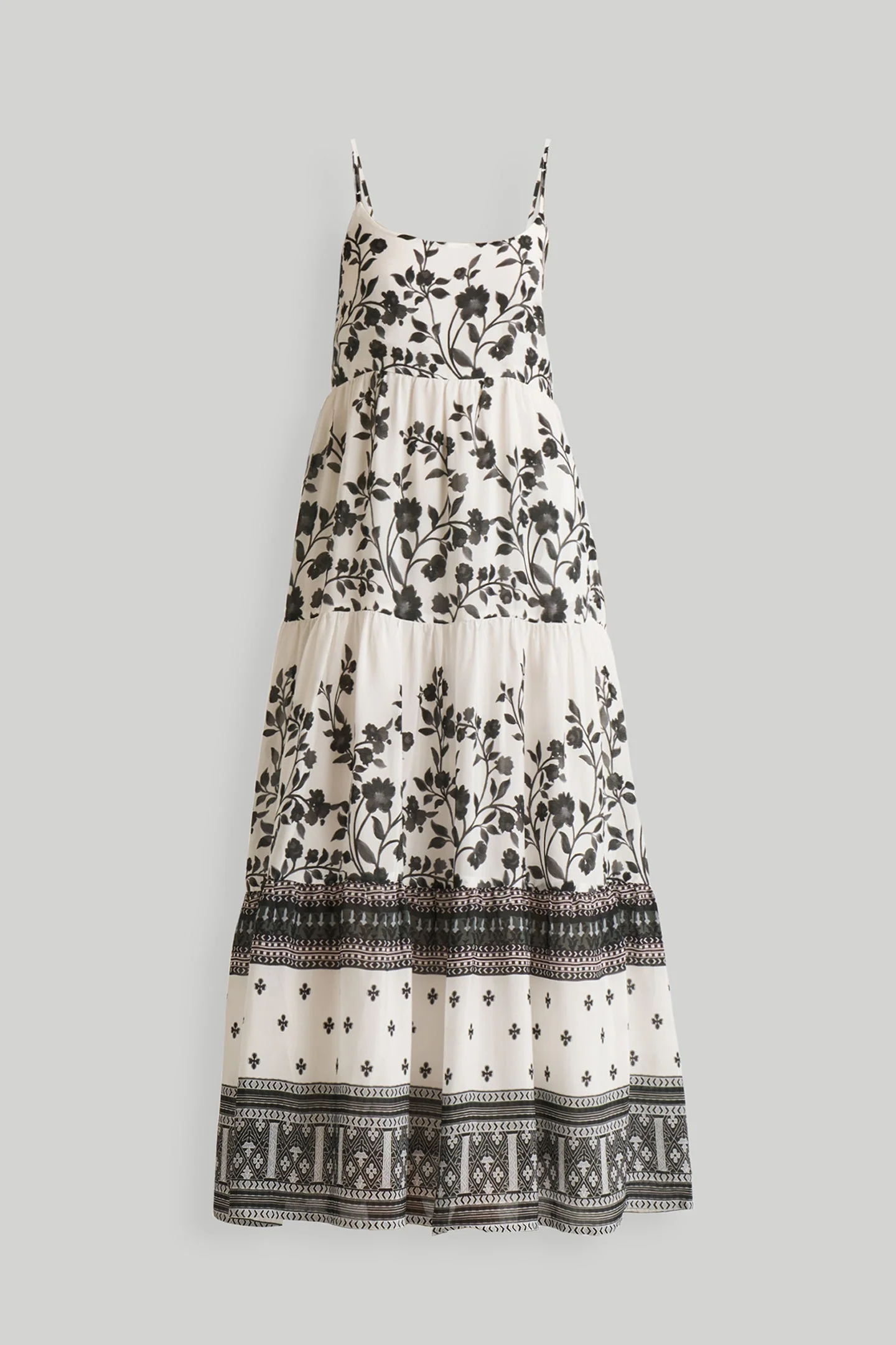 Strappy Tiered Maxi Dress in Florals - Image 8