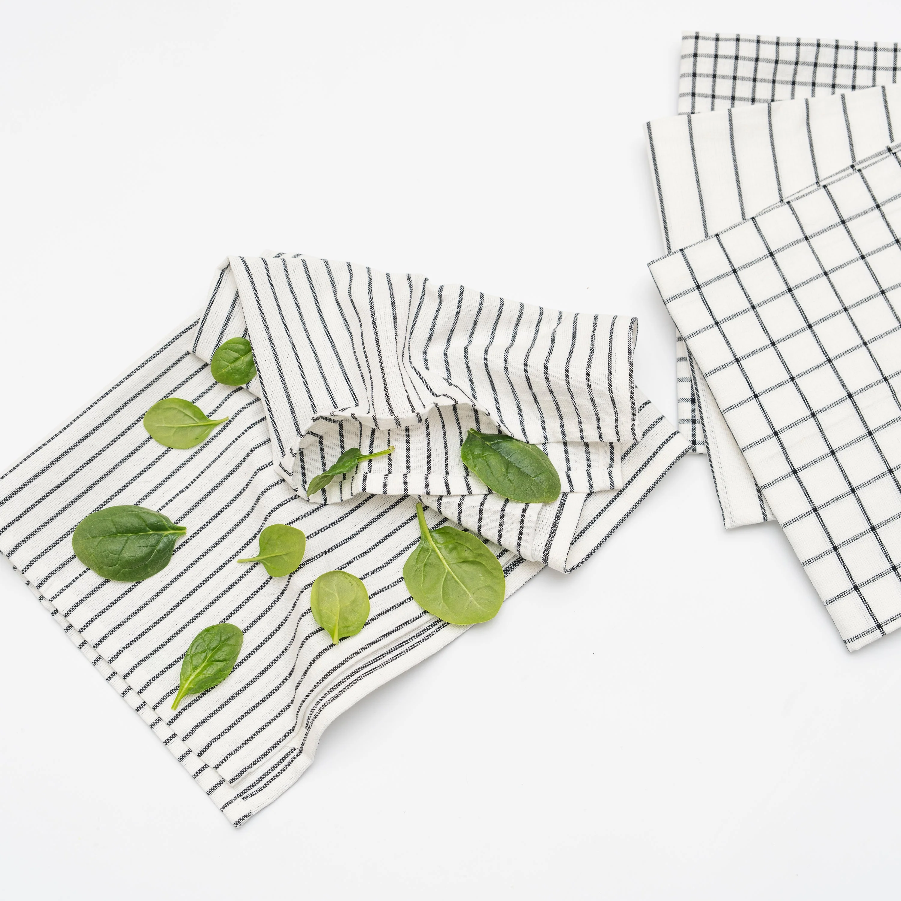 Stripe & Check Kitchen Towel Set - Image 6