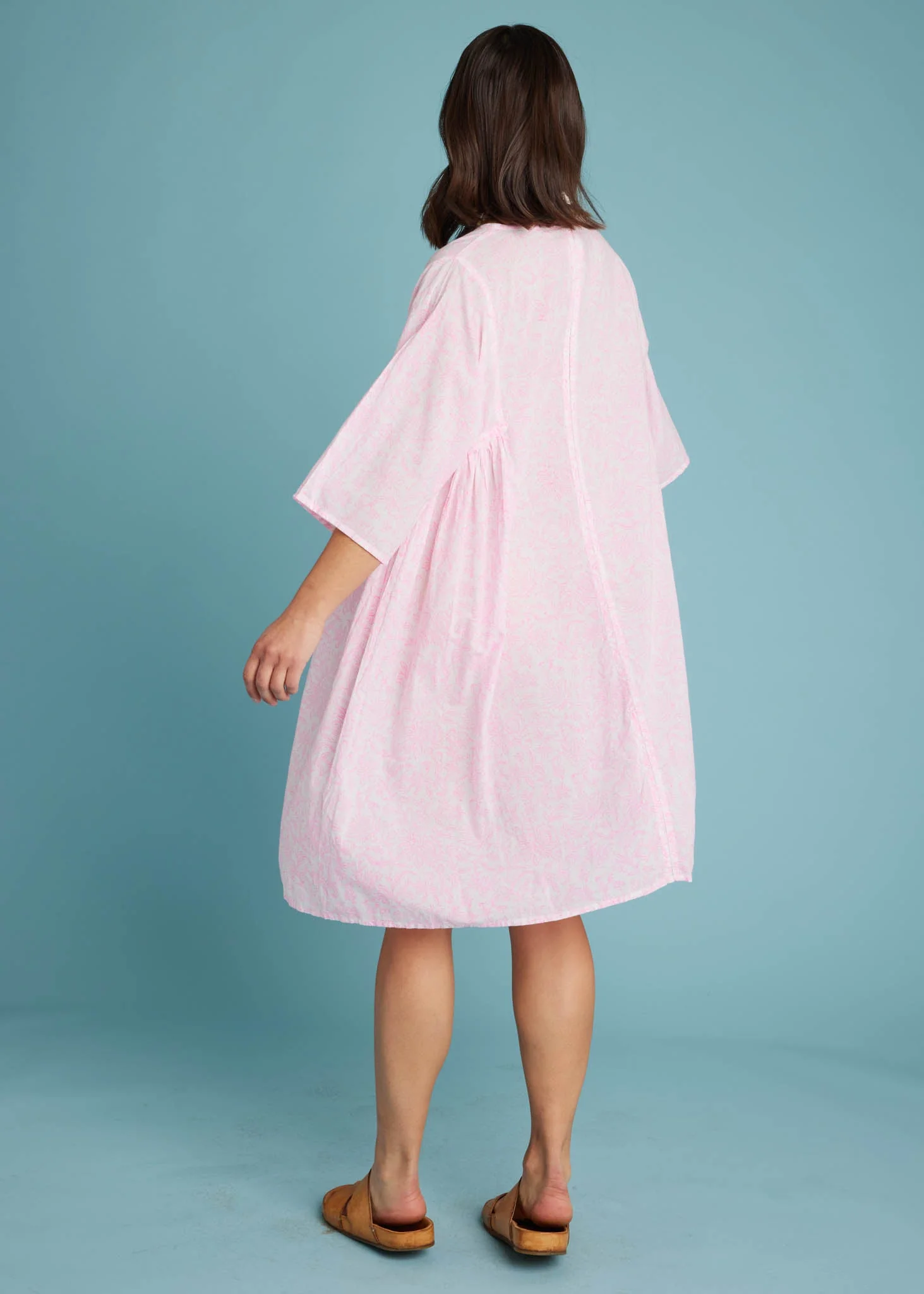 Sunshine Coast Caftan - Floral Toile Neon Pink - Image 7