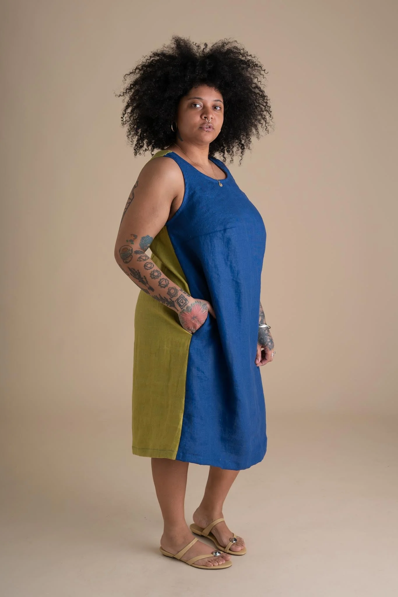 Tank Dress in Sand Dollar