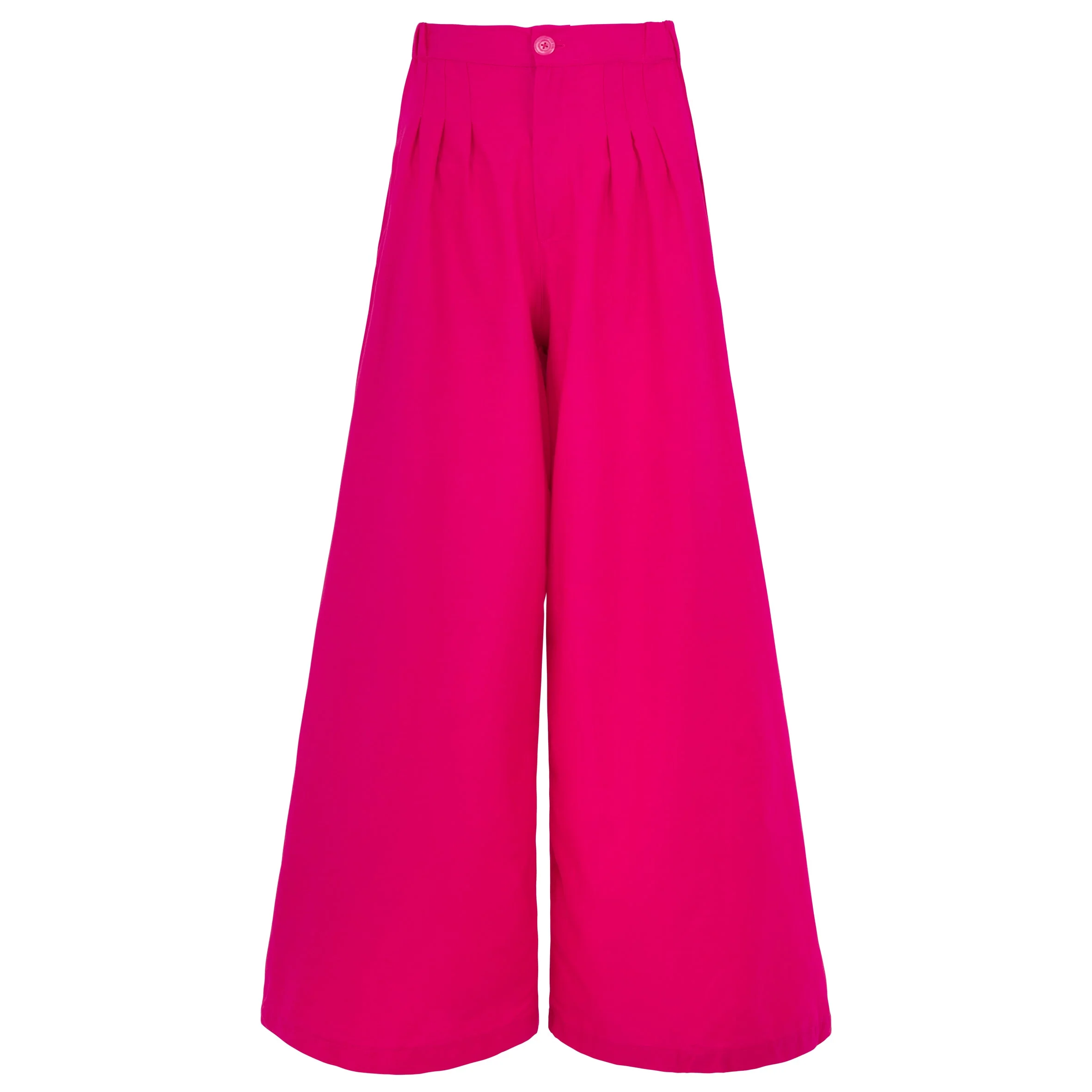 TAYLOR Wide-leg Palazzo Pants In Hot Pink - Image 5