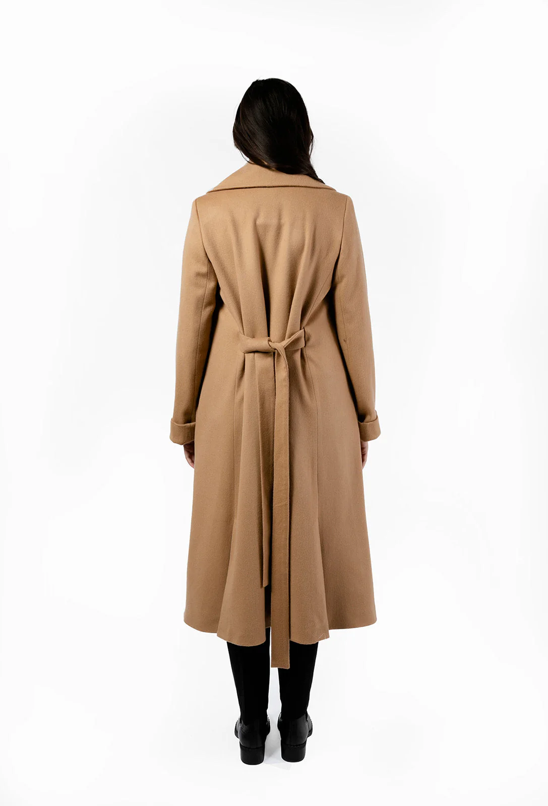 The Dearborn Long Wool Trench Coat - Camel - Image 8