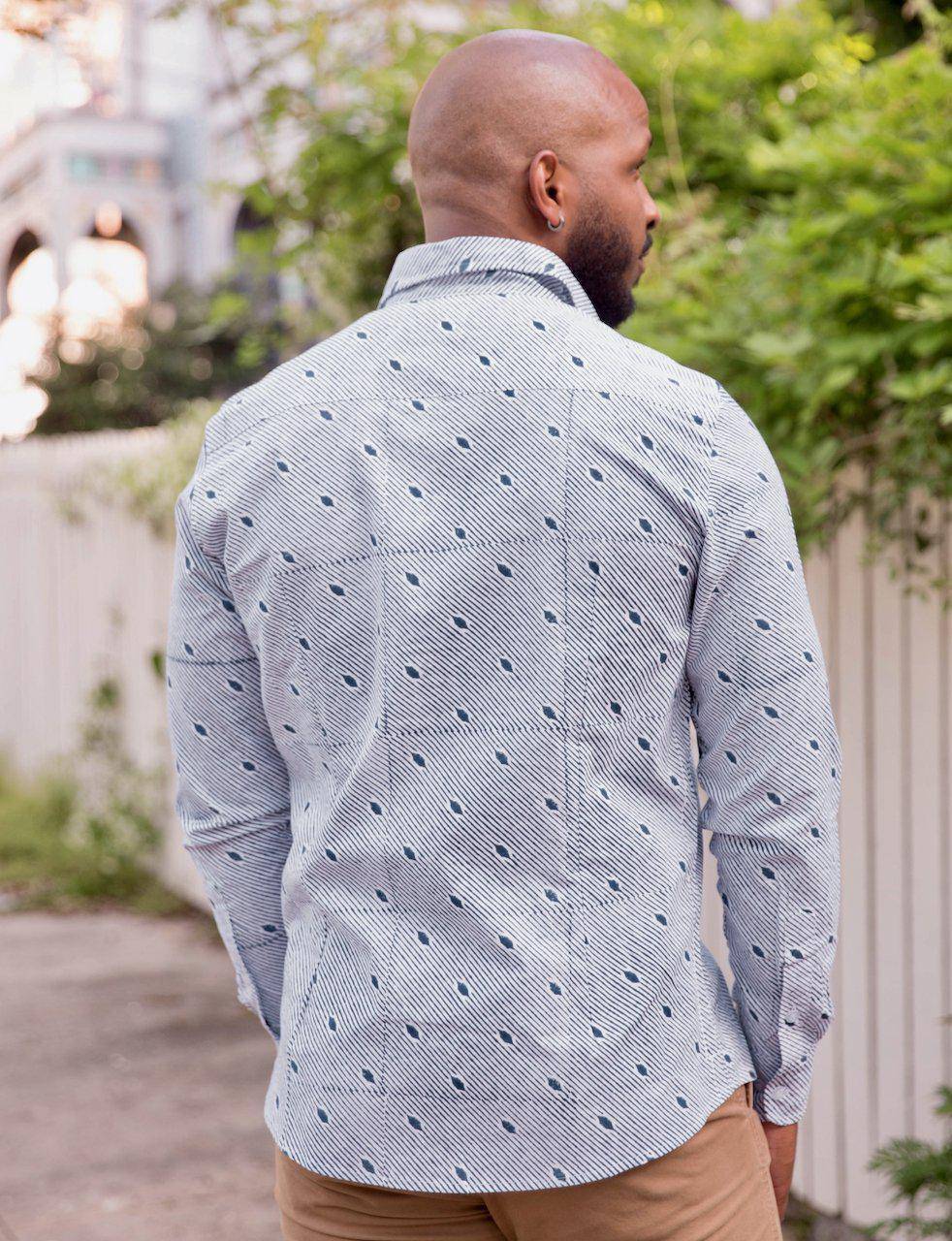 The Diagonal Organic Cotton Men's Button Down Shirt - Image 2