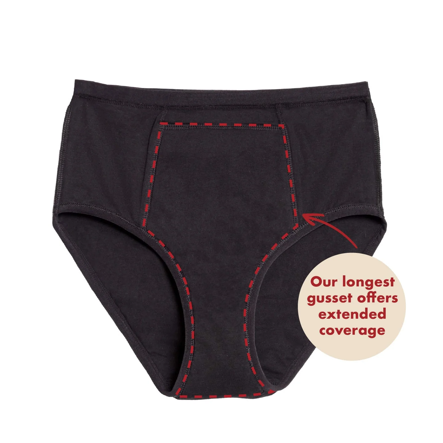 The Extra Coverage High Waisted Period. in Organic Cotton For Heavy Flows - Image 12