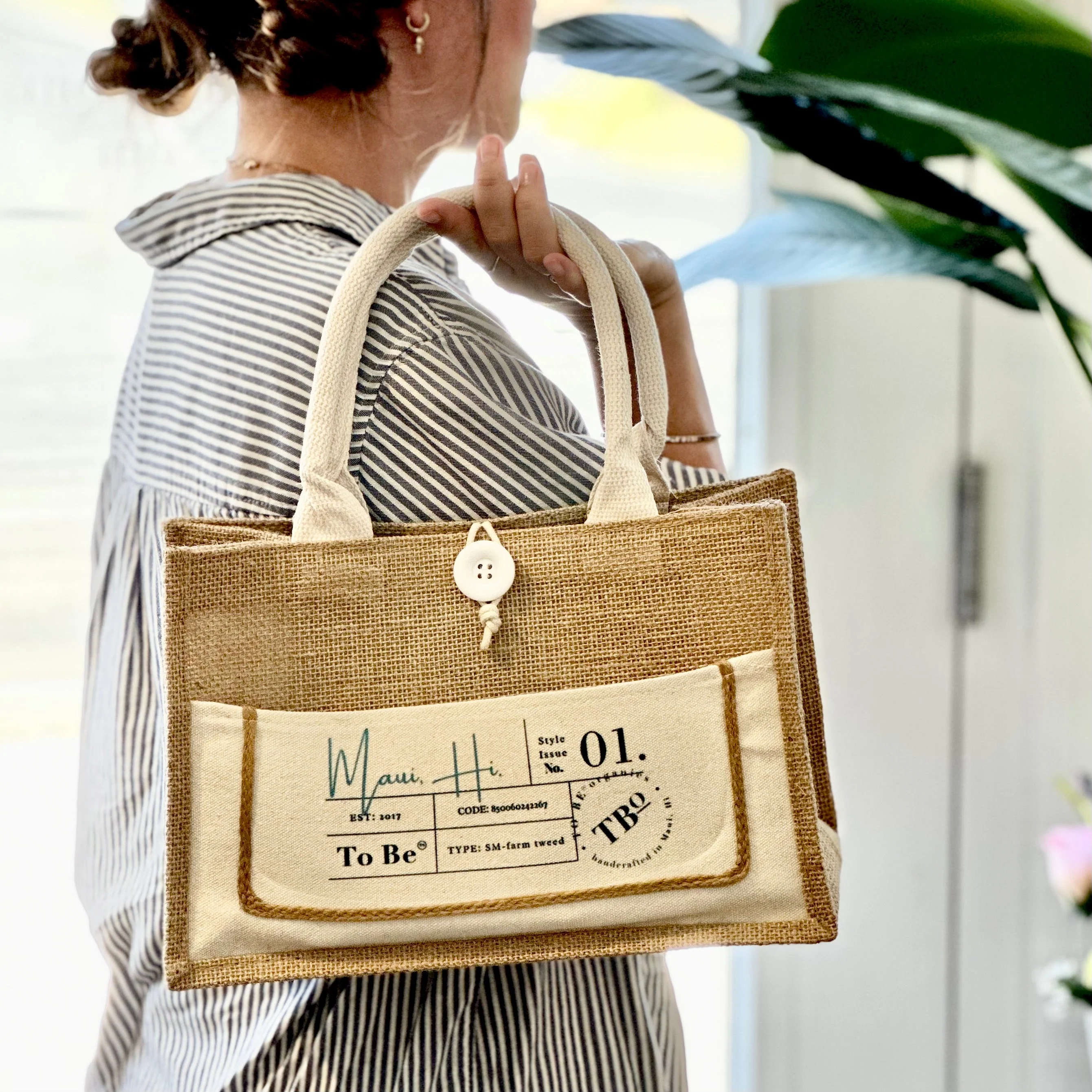 The Market Bag -Style No. 1 in Ocean Blue - Image 2