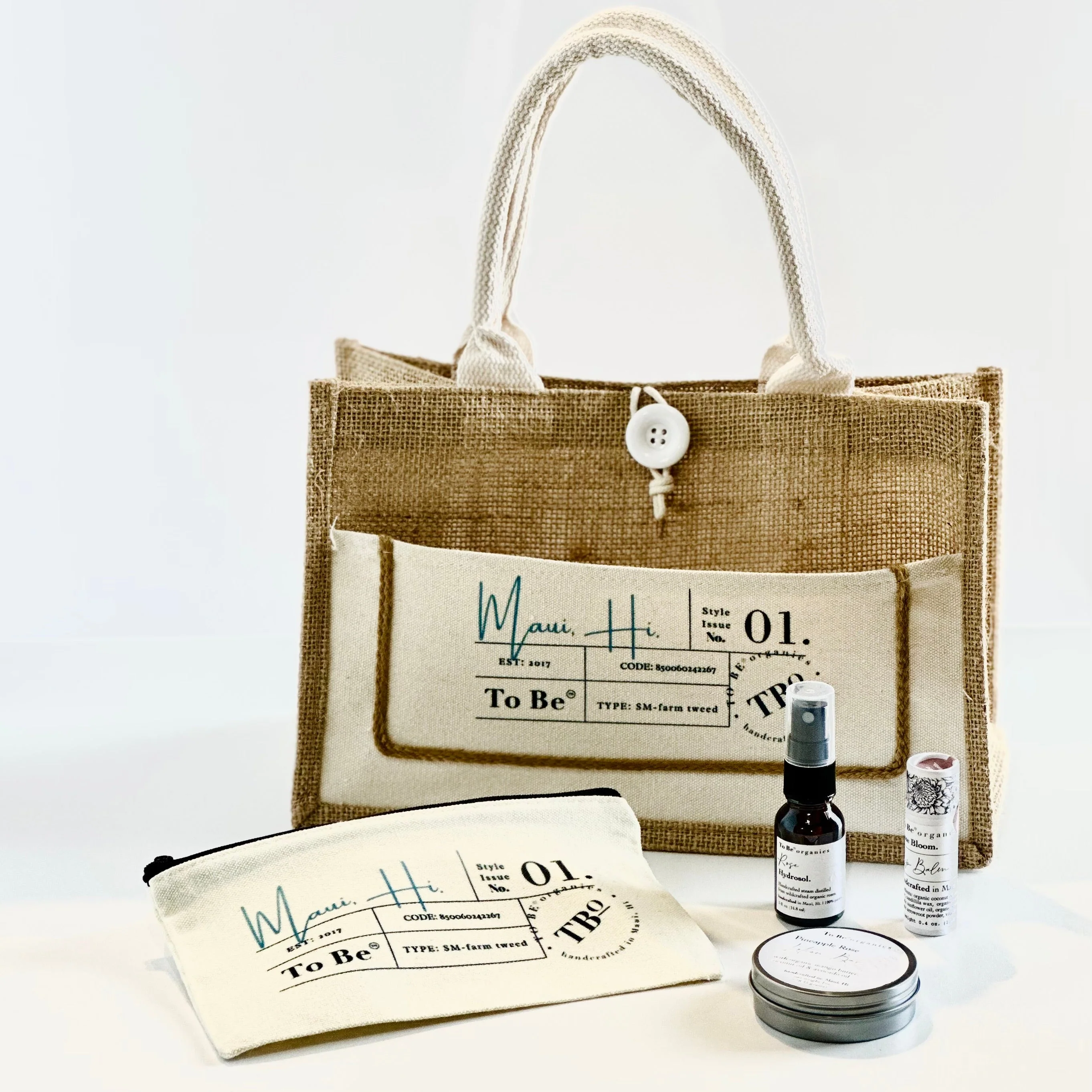 The Market Makeup Bag - Style No. 1 in Ocean Blue - Image 2