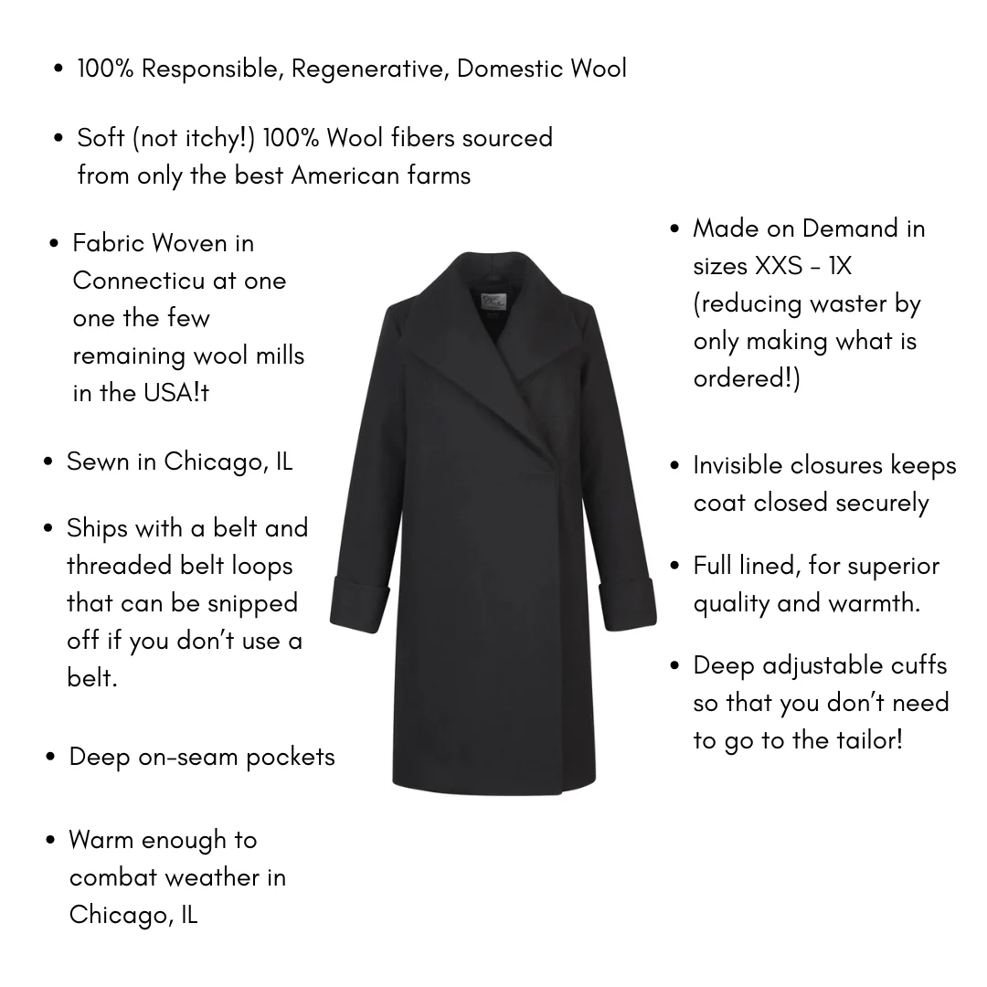 The Southport Wool Coat - Black - Image 10