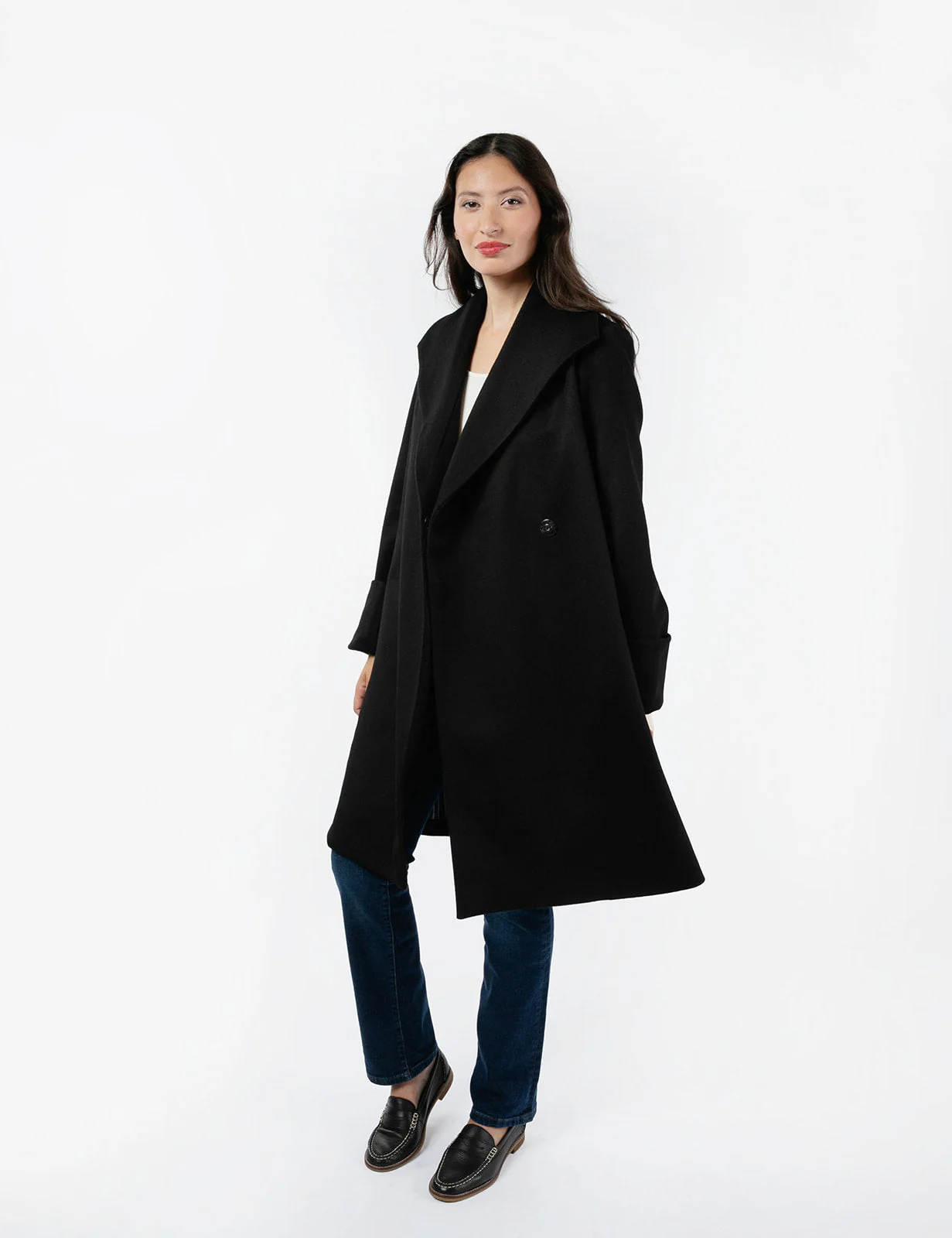 The Southport Wool Coat - Black - Image 3