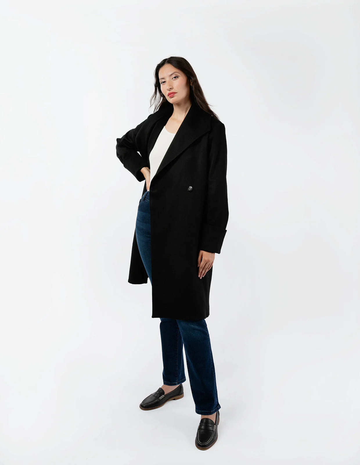 The Southport Wool Coat - Black - Image 5
